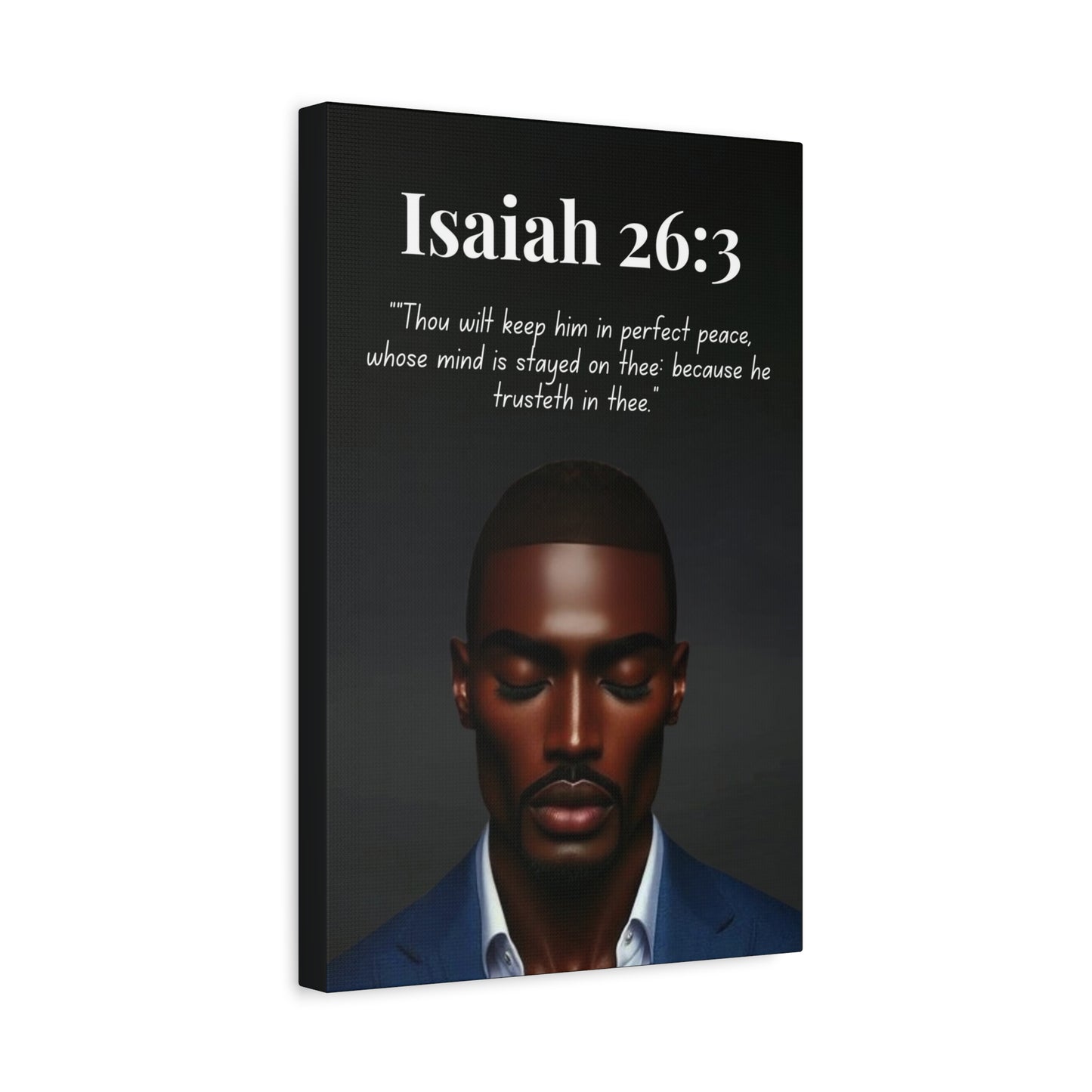 Men of Faith Collection – Isaiah 26:3 - Christian Wall Art, Gift for Men