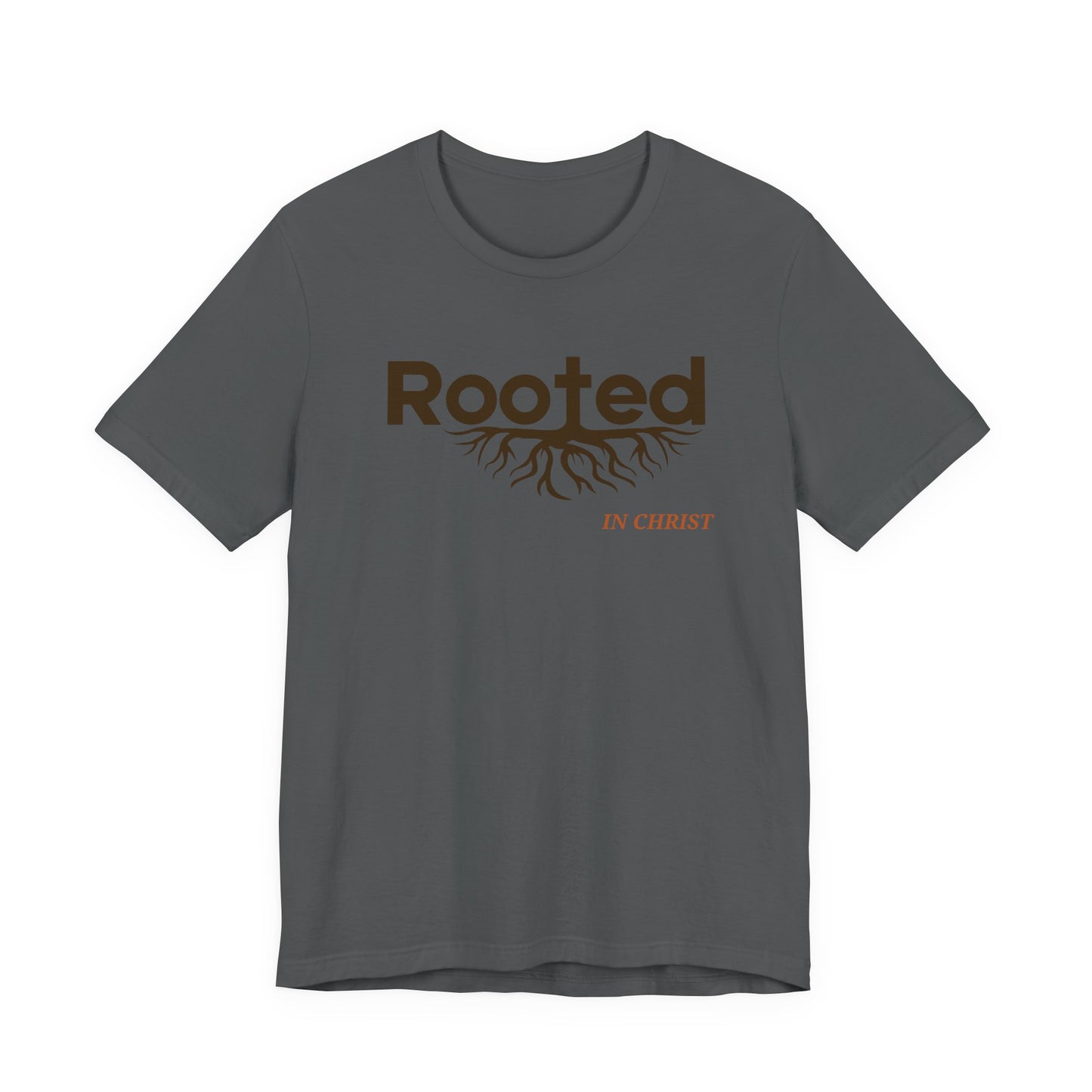 "Rooted In Christ" - Faith-Based Christian Men's Cotton T-Shirt, Inspirational Message