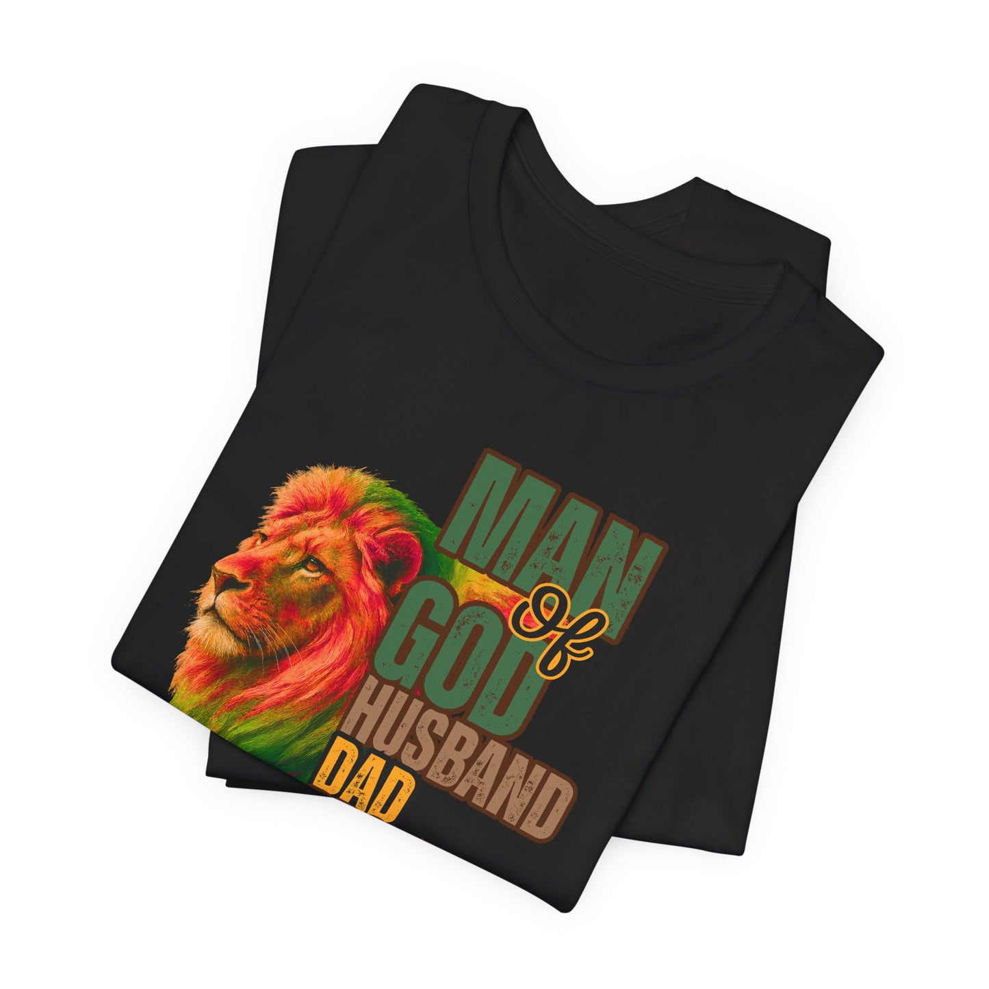 "Man of God, Husband, Father, Protector" Christian Faith Men’s Graphic T-Shirt