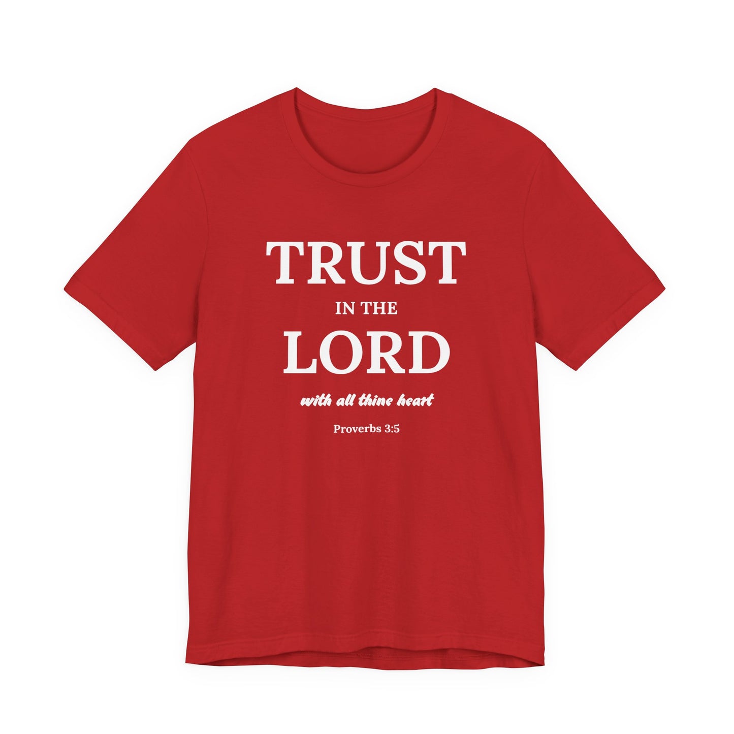 Proverbs 3:5 'Trust in the Lord' Christian Men's T-Shirt Bible Verse