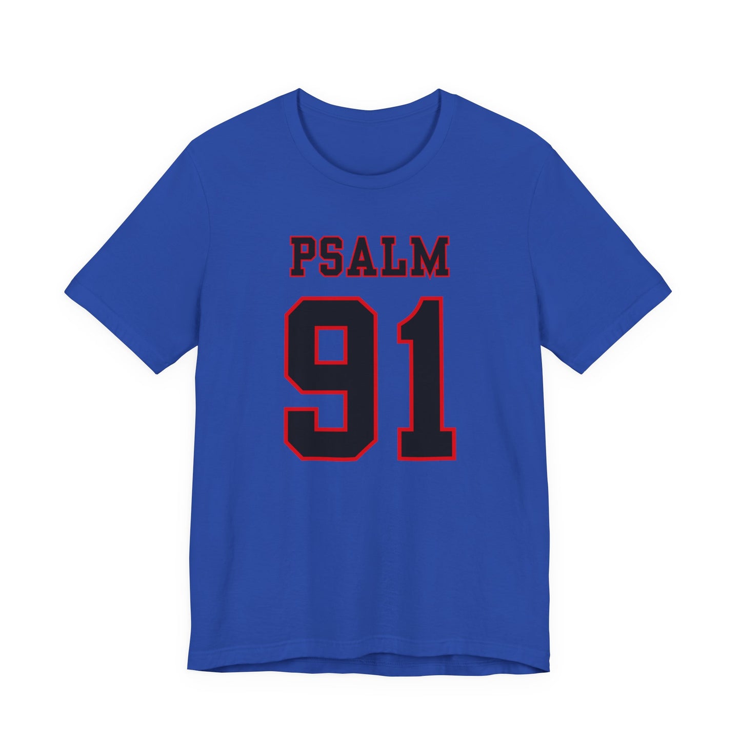 Psalm 91 - Football Jersey Style Men’s Christian Faith T-shirt