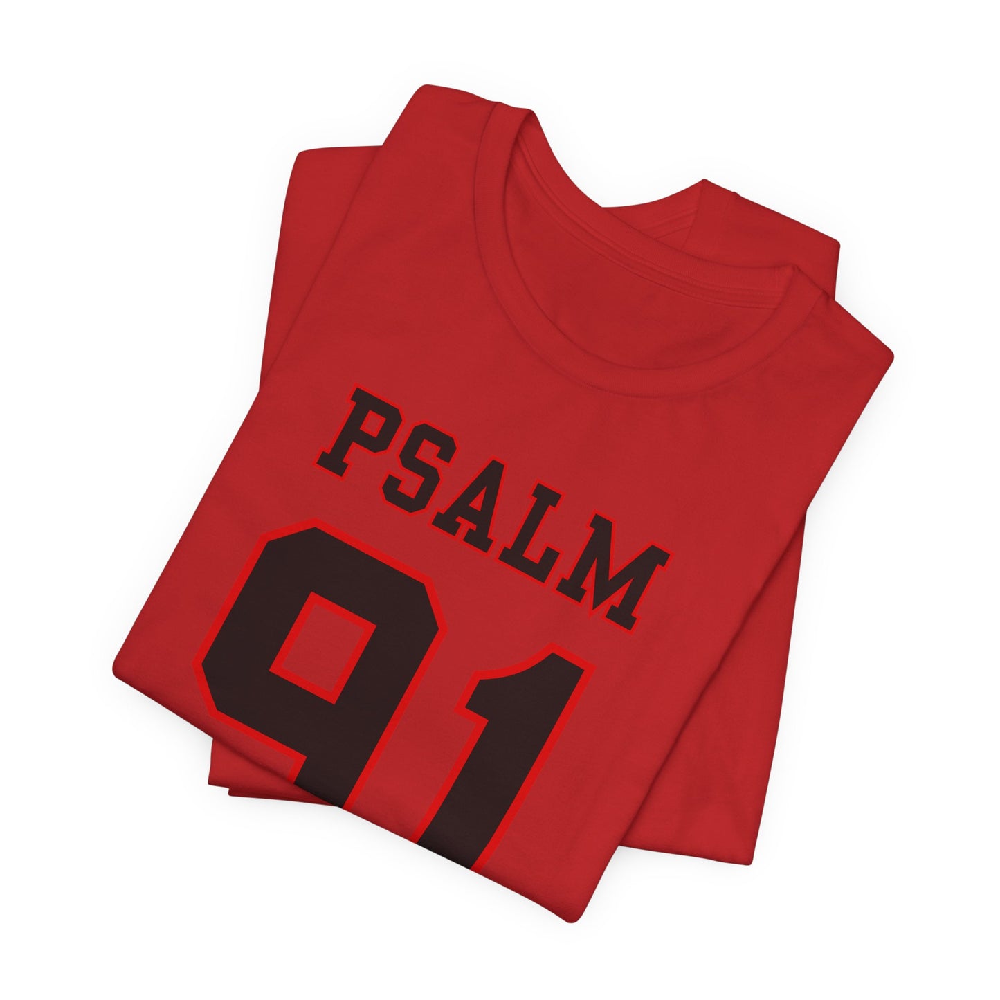 Psalm 91 - Football Jersey Style Men’s Christian Faith T-shirt
