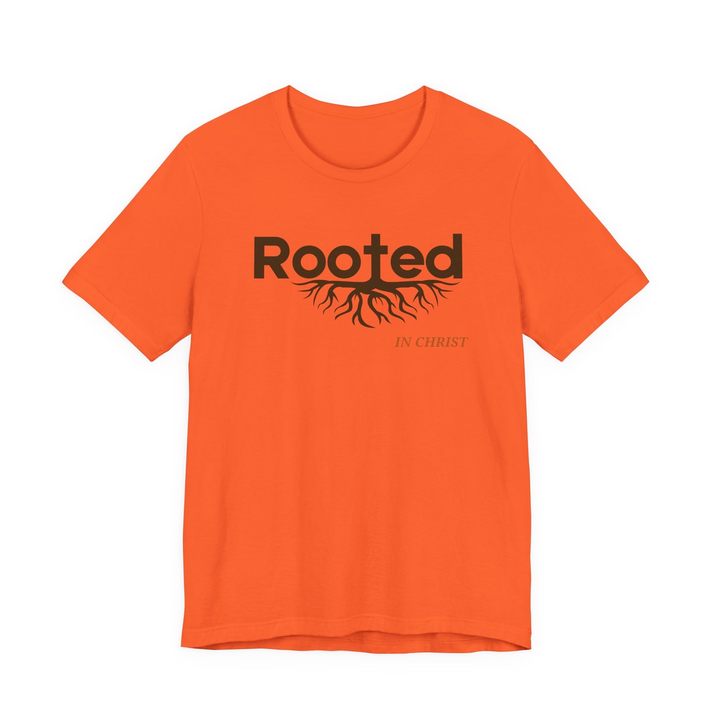 "Rooted In Christ" - Faith-Based Christian Men's Cotton T-Shirt, Inspirational Message