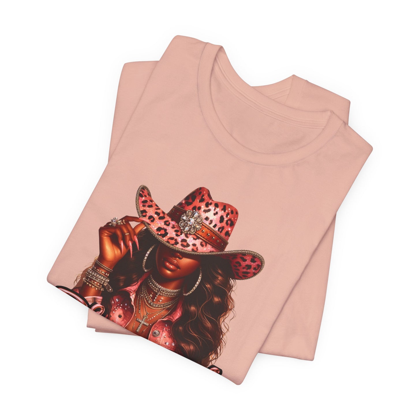 "Blessed" - Inspirational Faith Based Women's Cotton T-shirt, Cowgirl Graphic