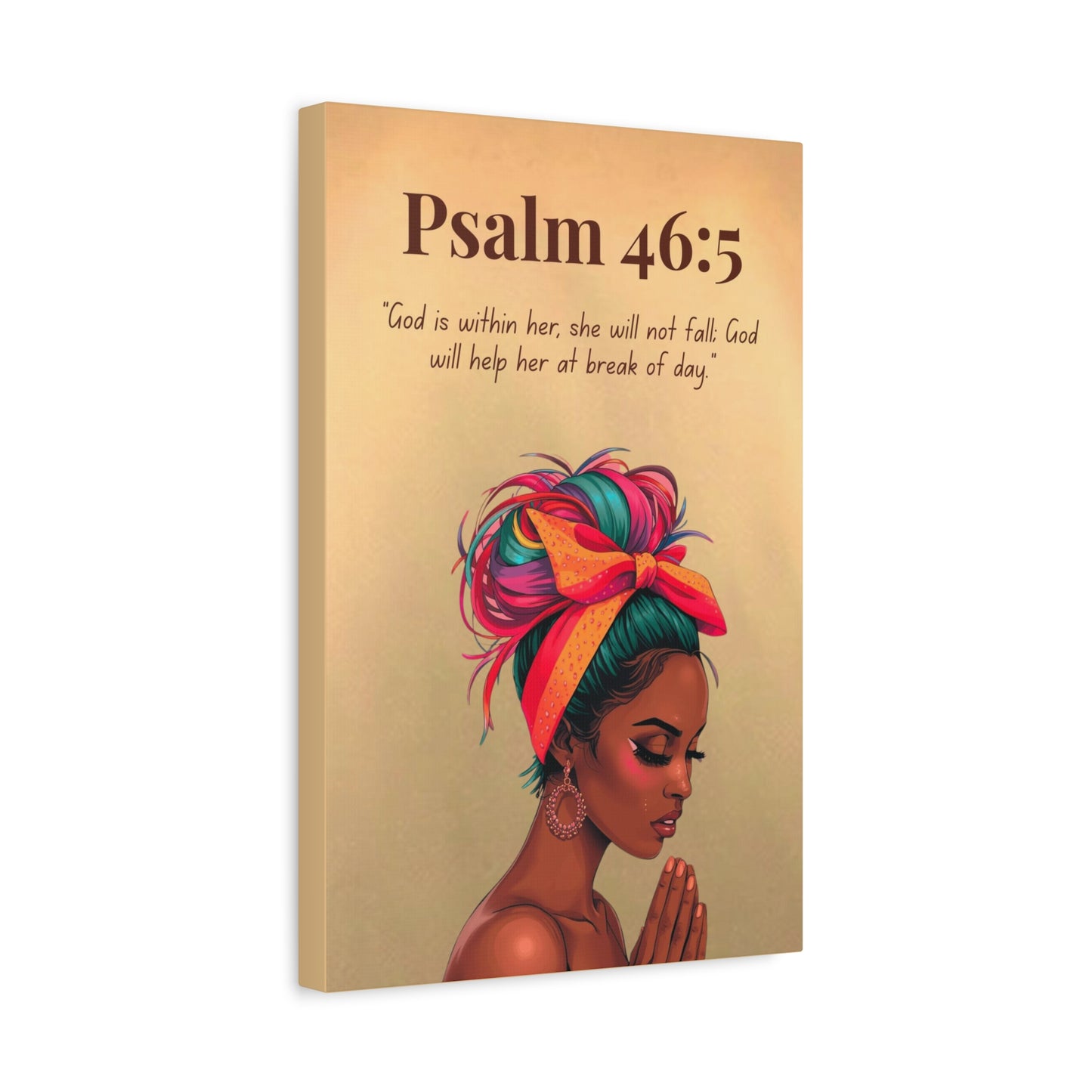 Anchored In God Collection - Psalm 46:5 - Christian Wall Art, Gift for Women