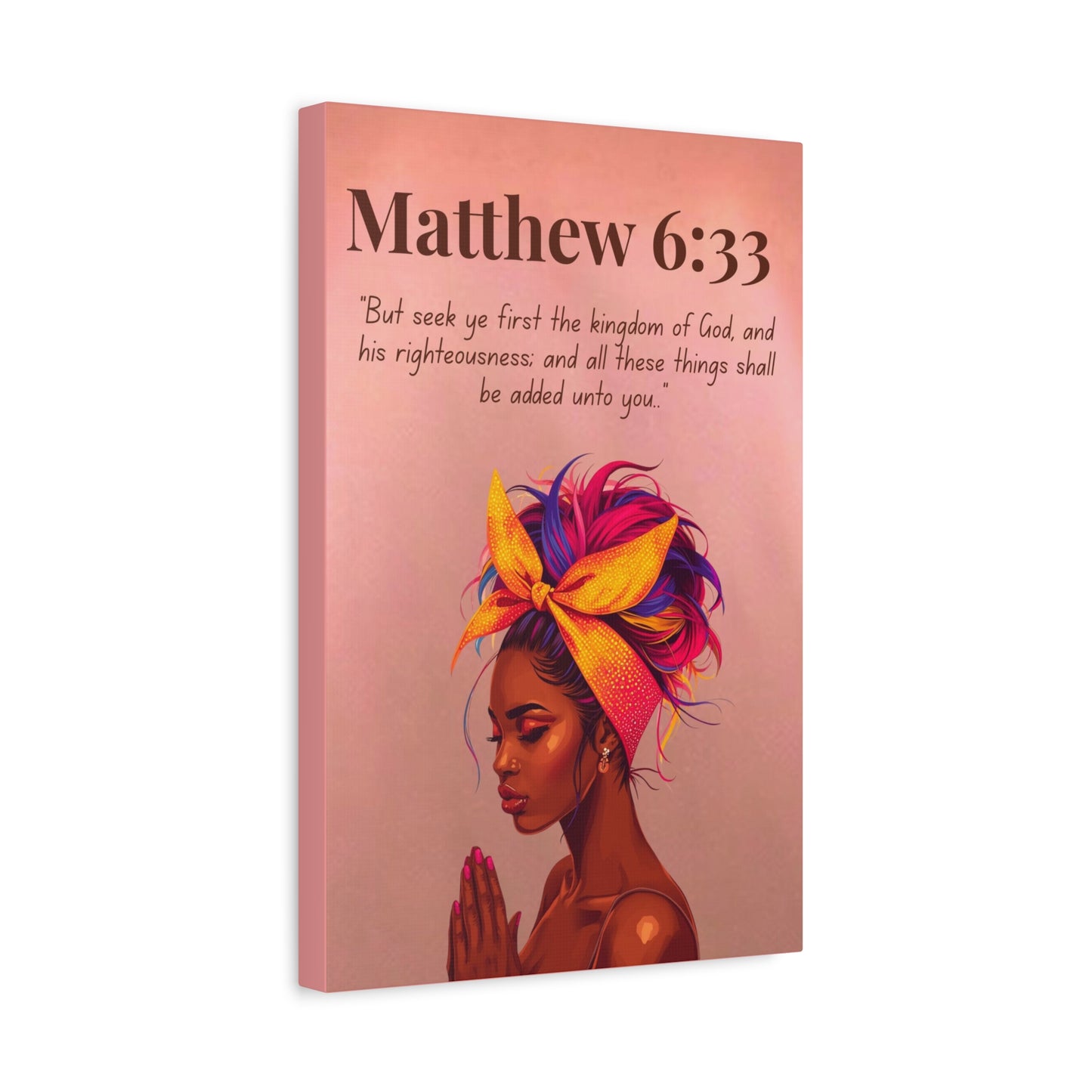Anchored In God Collection – Matthew 6:33 - Bible Verse Decor, Inspirational Wall Art