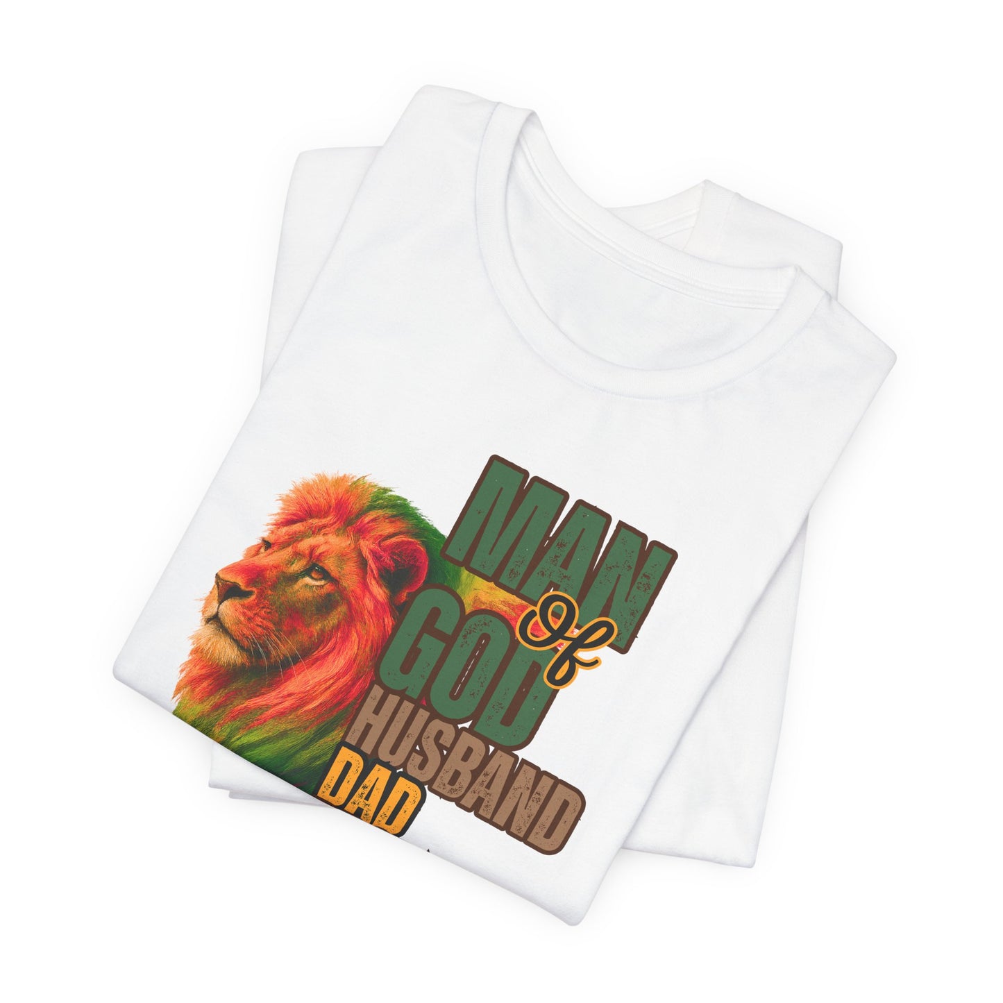 "Man of God, Husband, Father, Protector" Christian Faith Men’s Graphic T-Shirt