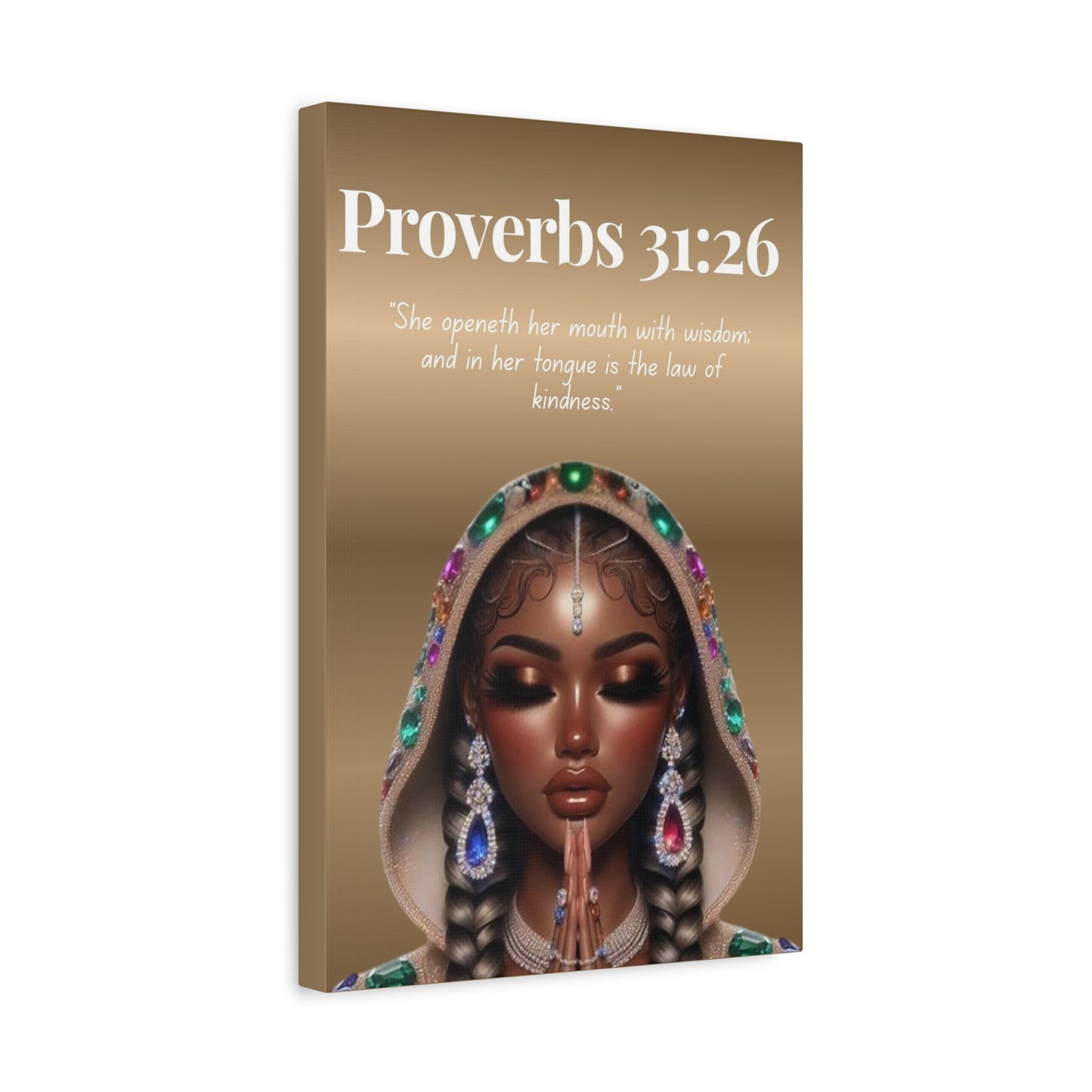 Virtuous Woman Collection - Proverbs 31:26 - Christian Wall Art, Motivational Scripture Art