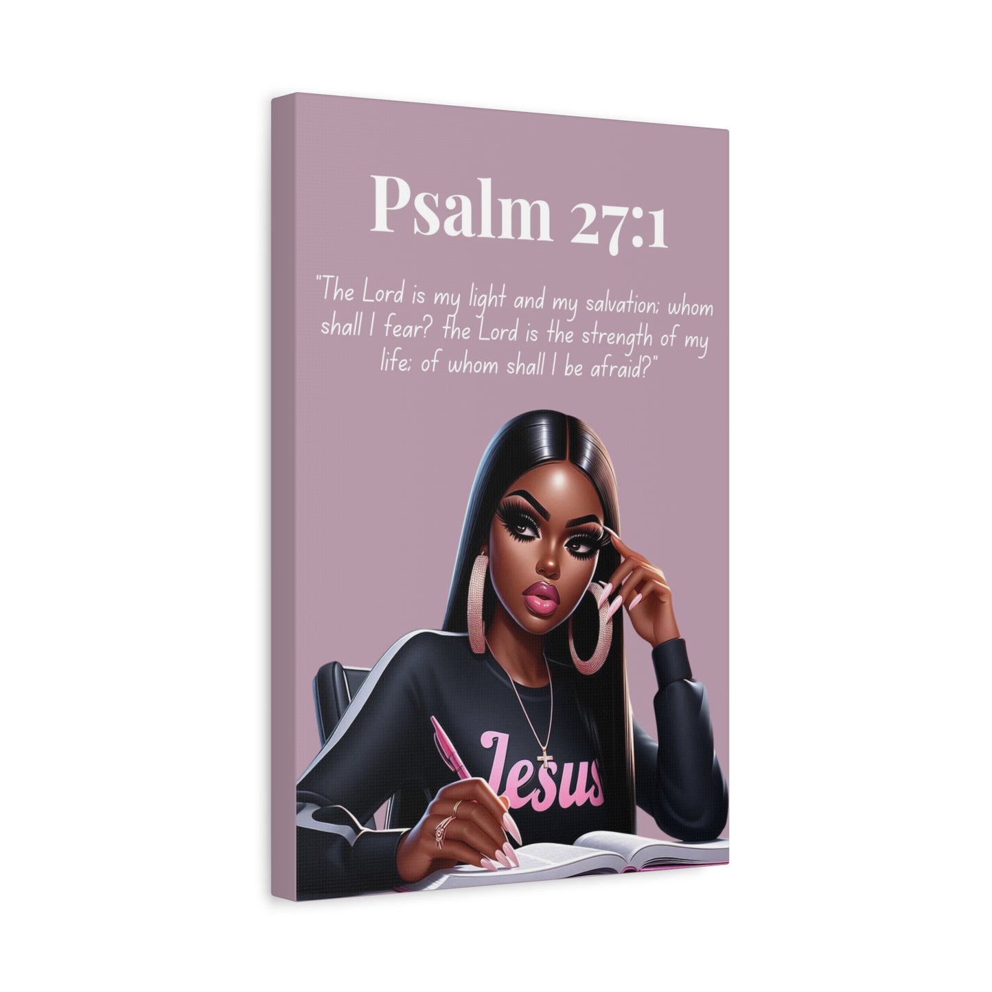 Peaceful Strength Collection – Psalm 27:1 - Christian Wall Art, Gift for Women