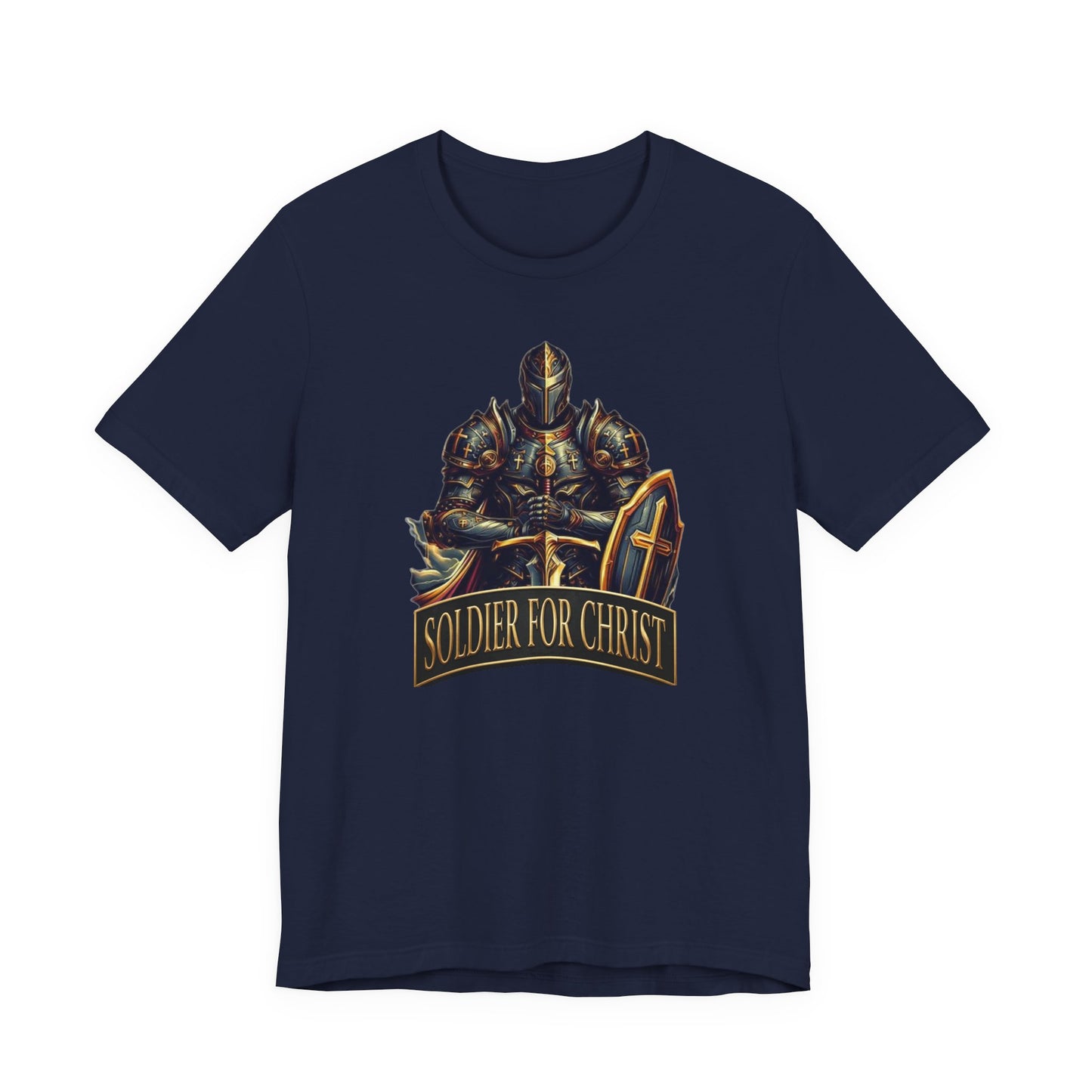 "Soldier For Christ" Christian Inspirational Men's Armour T-shirt, Faith Gift