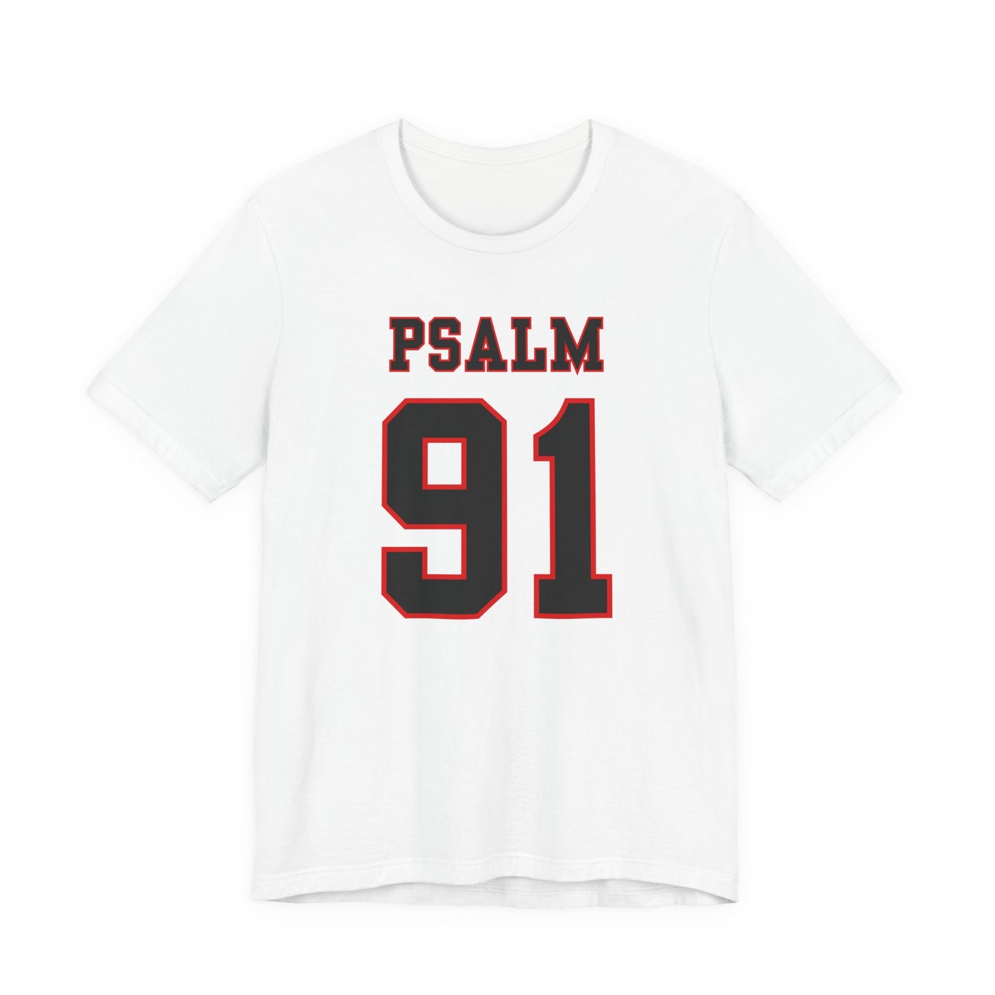 Psalm 91 - Football Jersey Style Men’s Christian Faith T-shirt