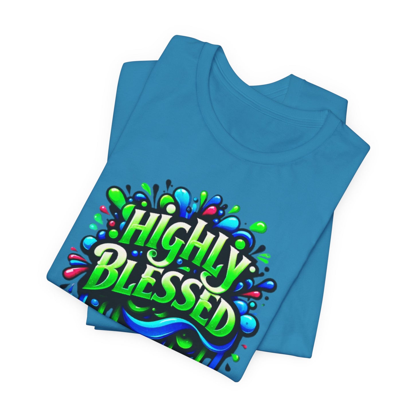 "Highly Blessed" -  Motivational Graphic Faith Based Women's Cotton T-shirt