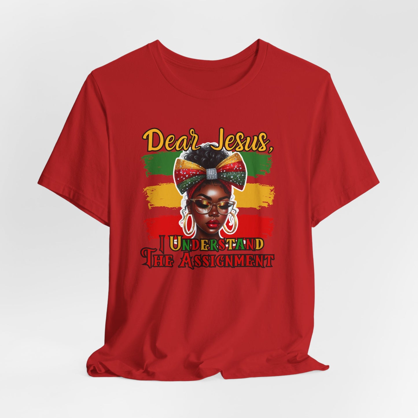 "Dear Jesus, I Understand the Assignment" Inspirational Faith Based Christian Women's Cotton T-Shirt