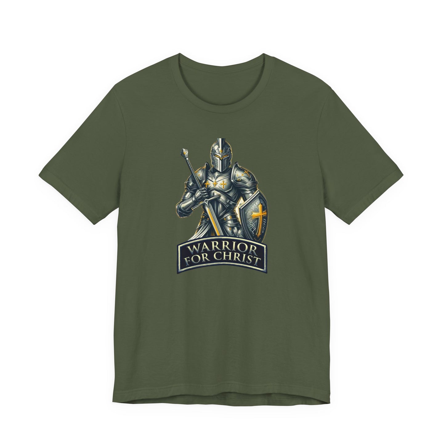 "Warrior for Christ" T-shirt - Inspirational Christian Men's Shirt - Faith-Based Gift