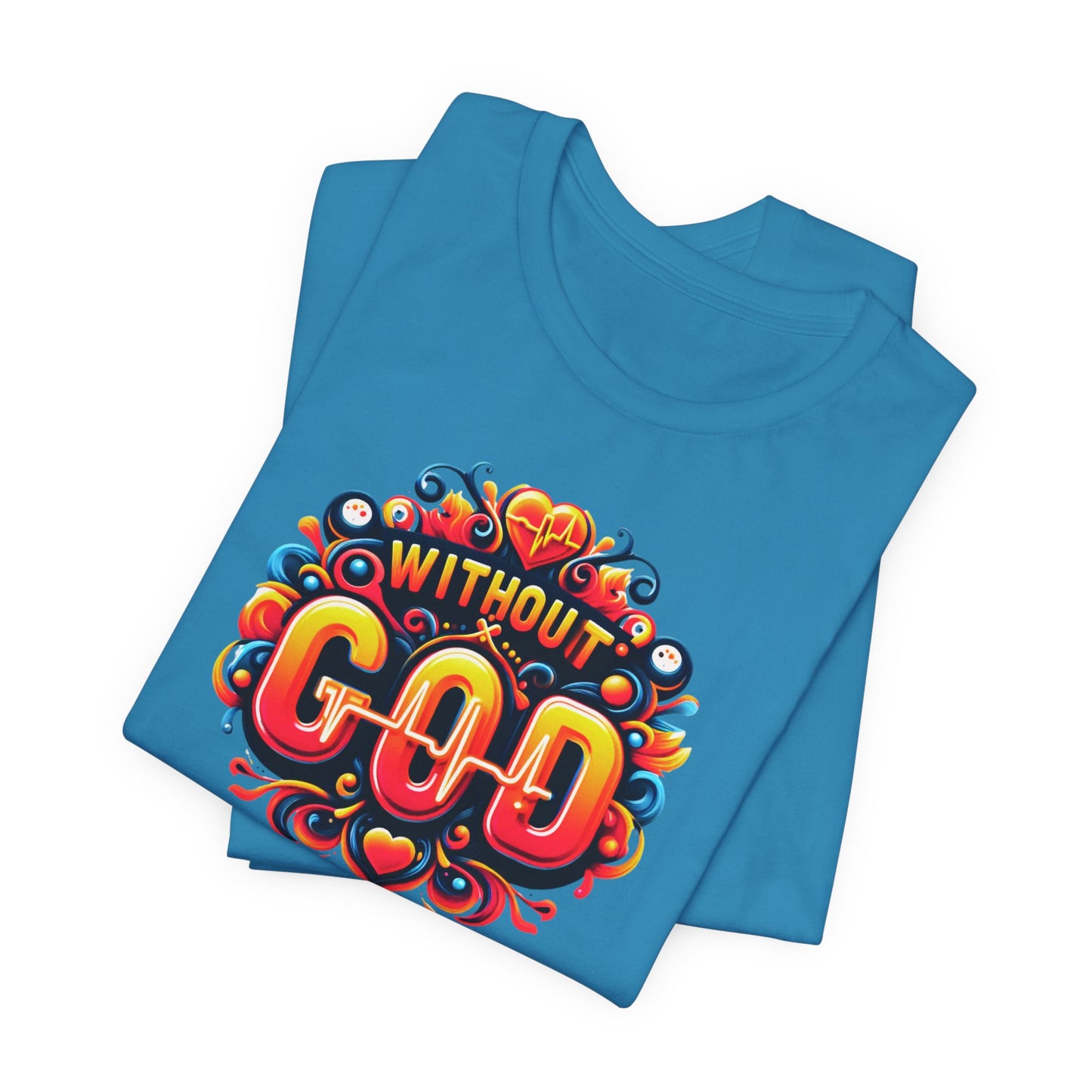 "Without God I Am Nothing" - Bold, Graphic Christian Faith Women’s Cotton T-Shirt