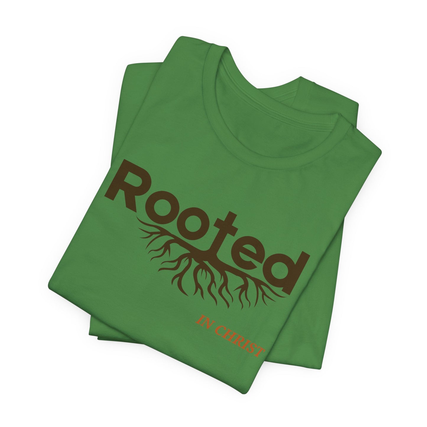 "Rooted In Christ" - Faith-Based Christian Men's Cotton T-Shirt, Inspirational Message