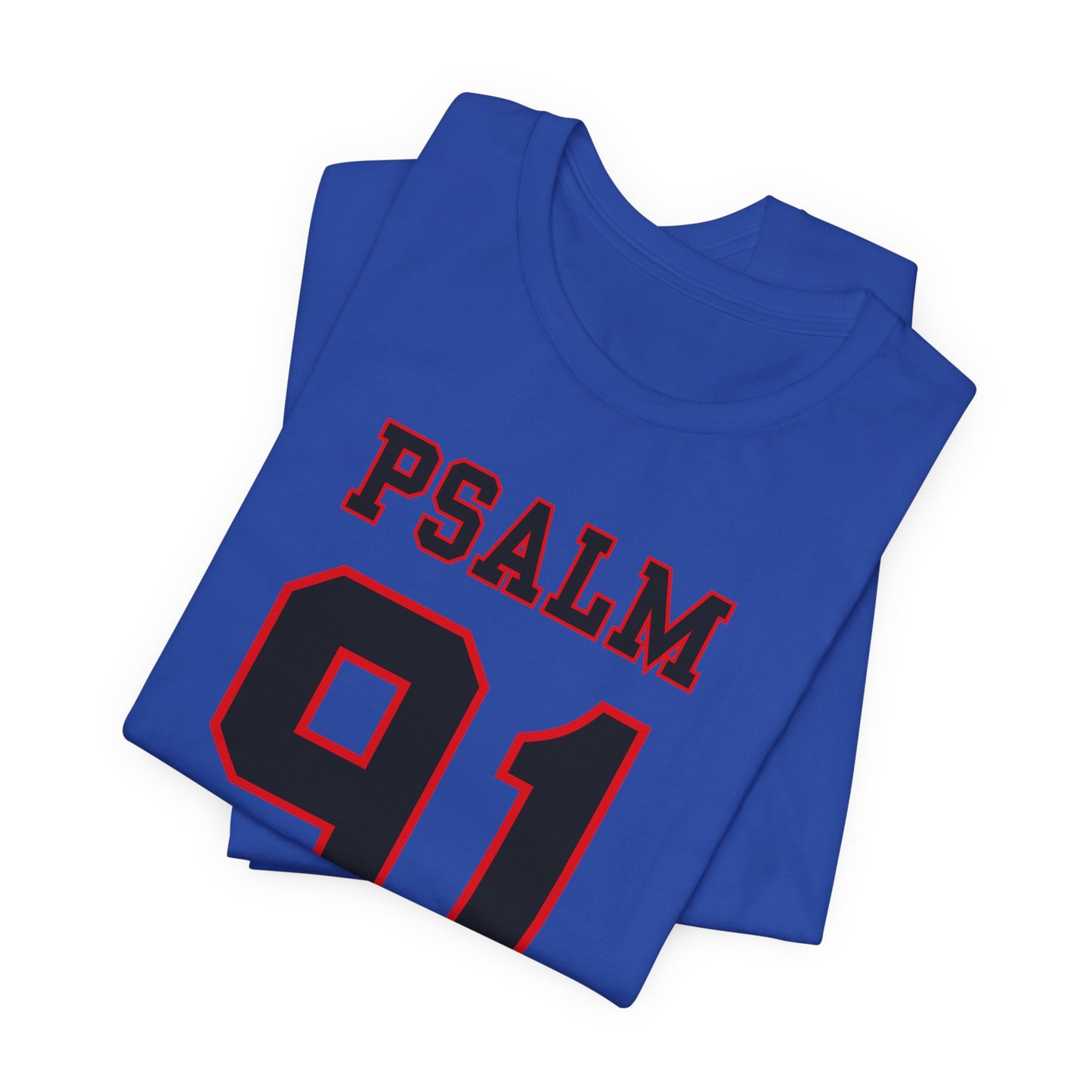 Psalm 91 - Football Jersey Style Men’s Christian Faith T-shirt