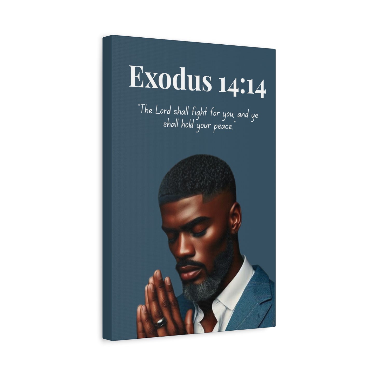 Men of Faith Collection – Exodus 14:14 - Bible Verse Wall Art, Christian Home Décor