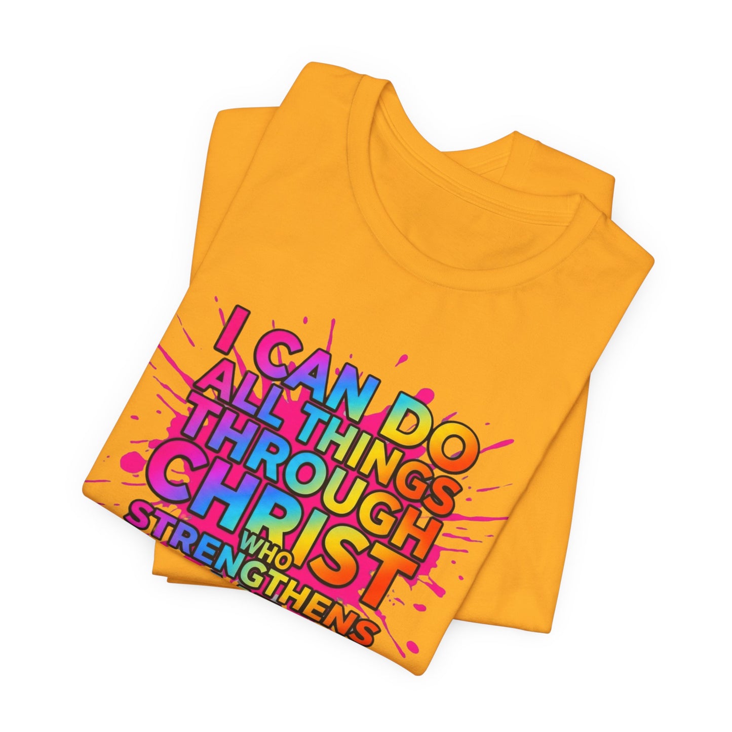 "I Can Do All Things Through Christ Who Strengthens Me" - Faith-Based Christian Women’s Cotton T-Shirt