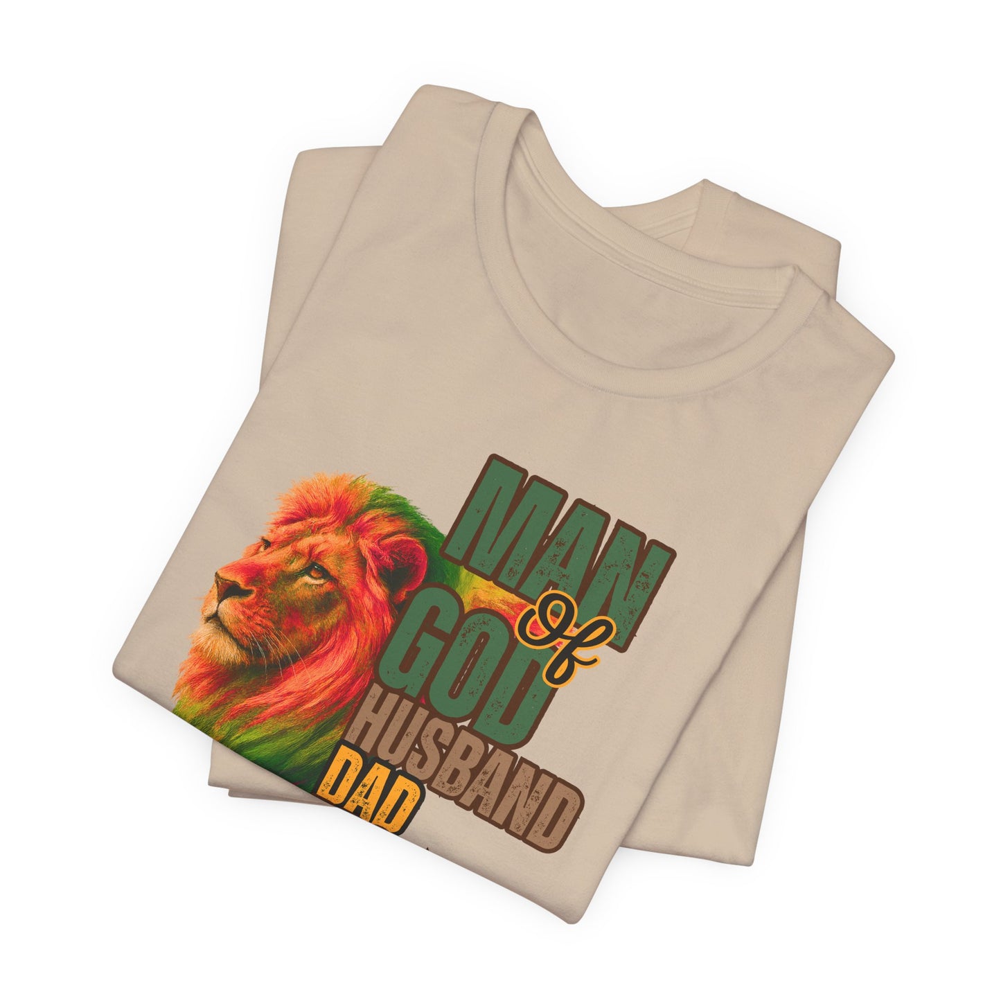 "Man of God, Husband, Father, Protector" Christian Faith Men’s Graphic T-Shirt