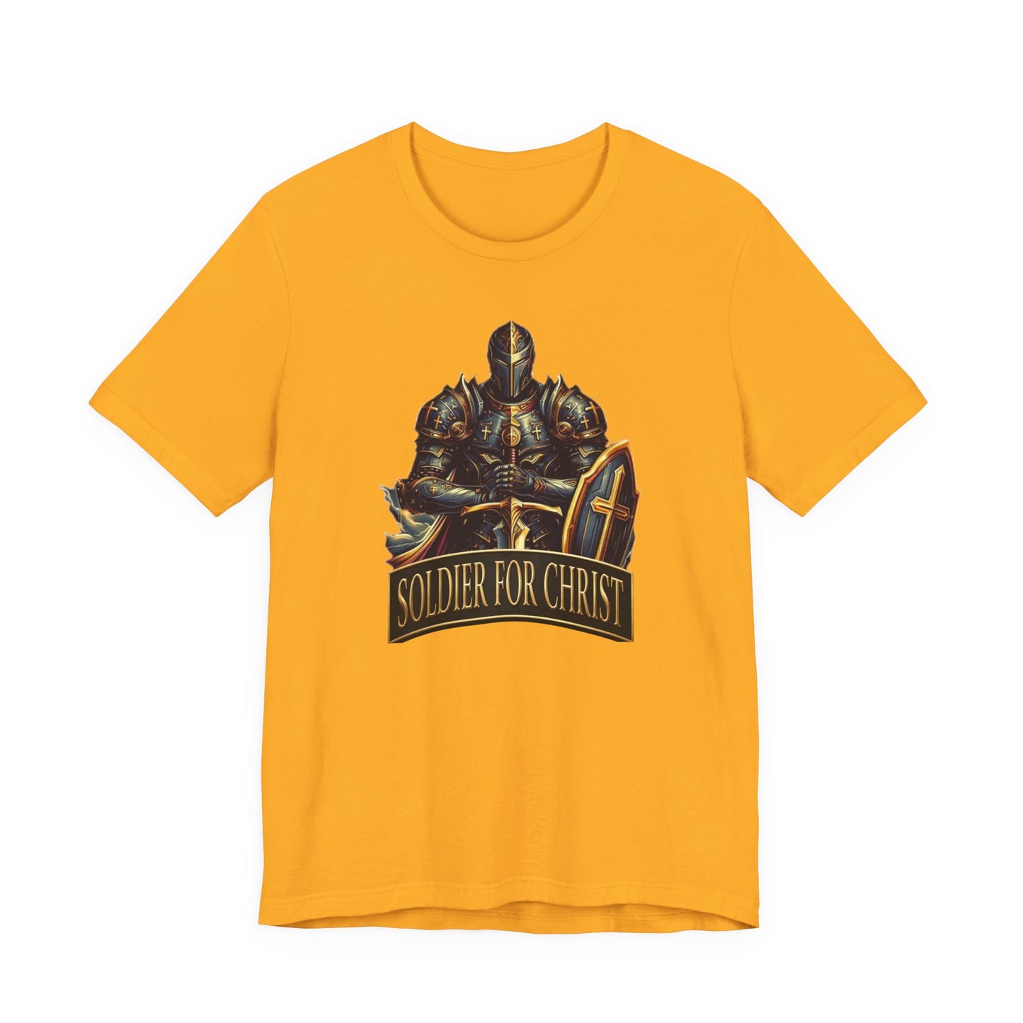 "Soldier For Christ" Christian Inspirational Men's Armour T-shirt, Faith Gift