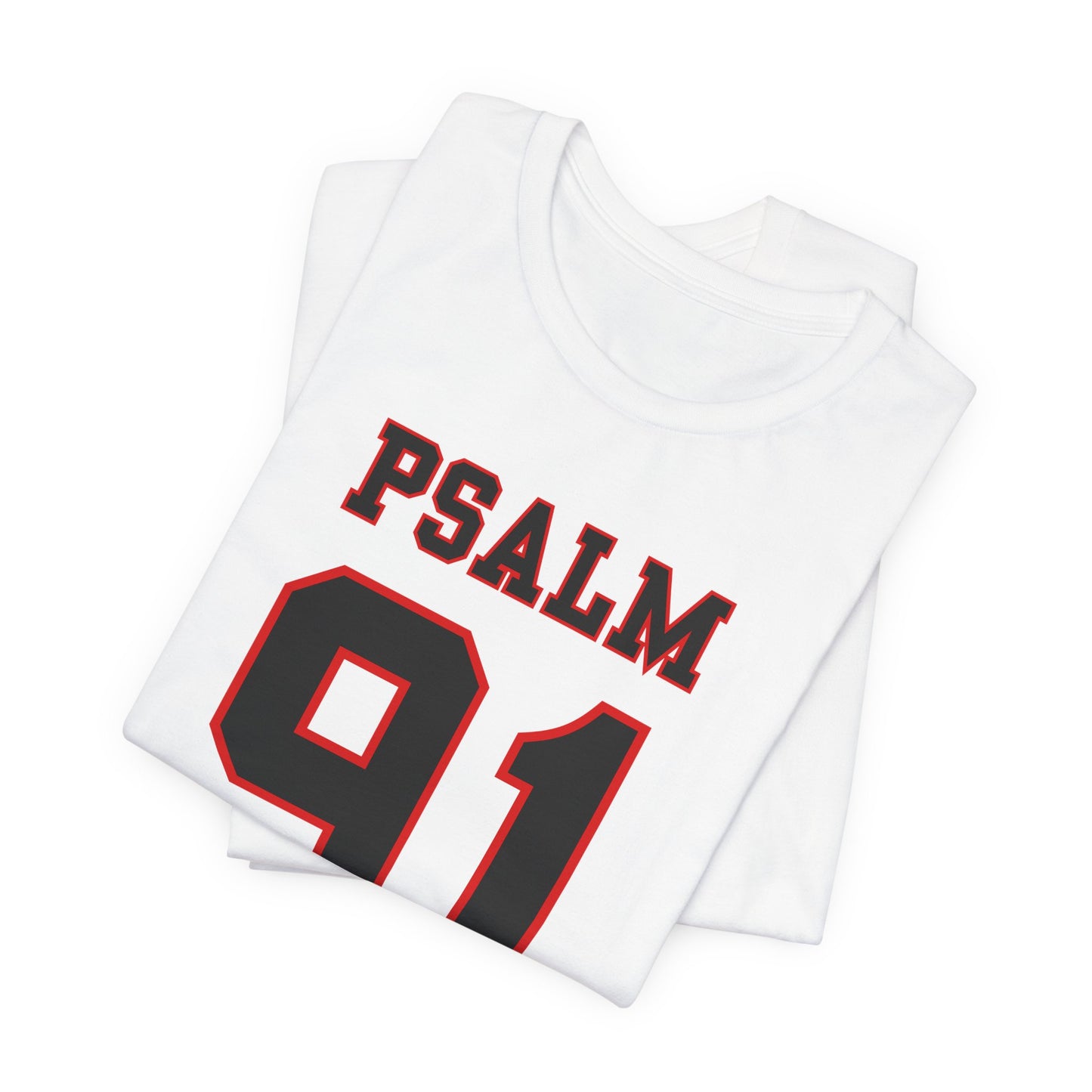 Psalm 91 - Football Jersey Style Men’s Christian Faith T-shirt