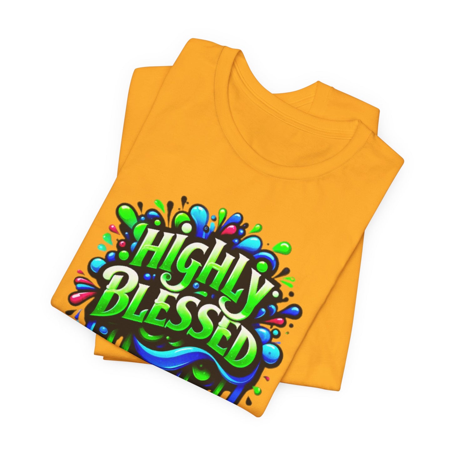 "Highly Blessed" -  Motivational Graphic Faith Based Women's Cotton T-shirt