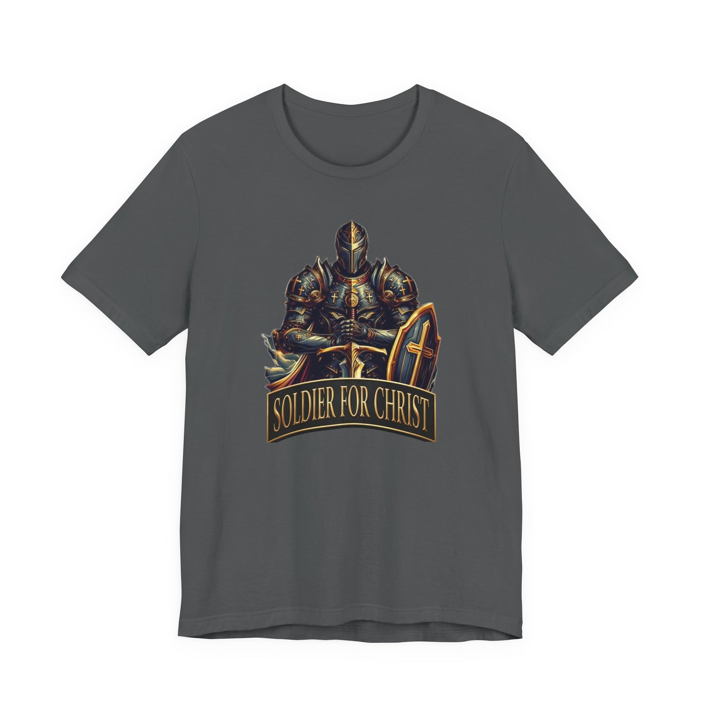 "Soldier For Christ" Christian Inspirational Men's Armour T-shirt, Faith Gift