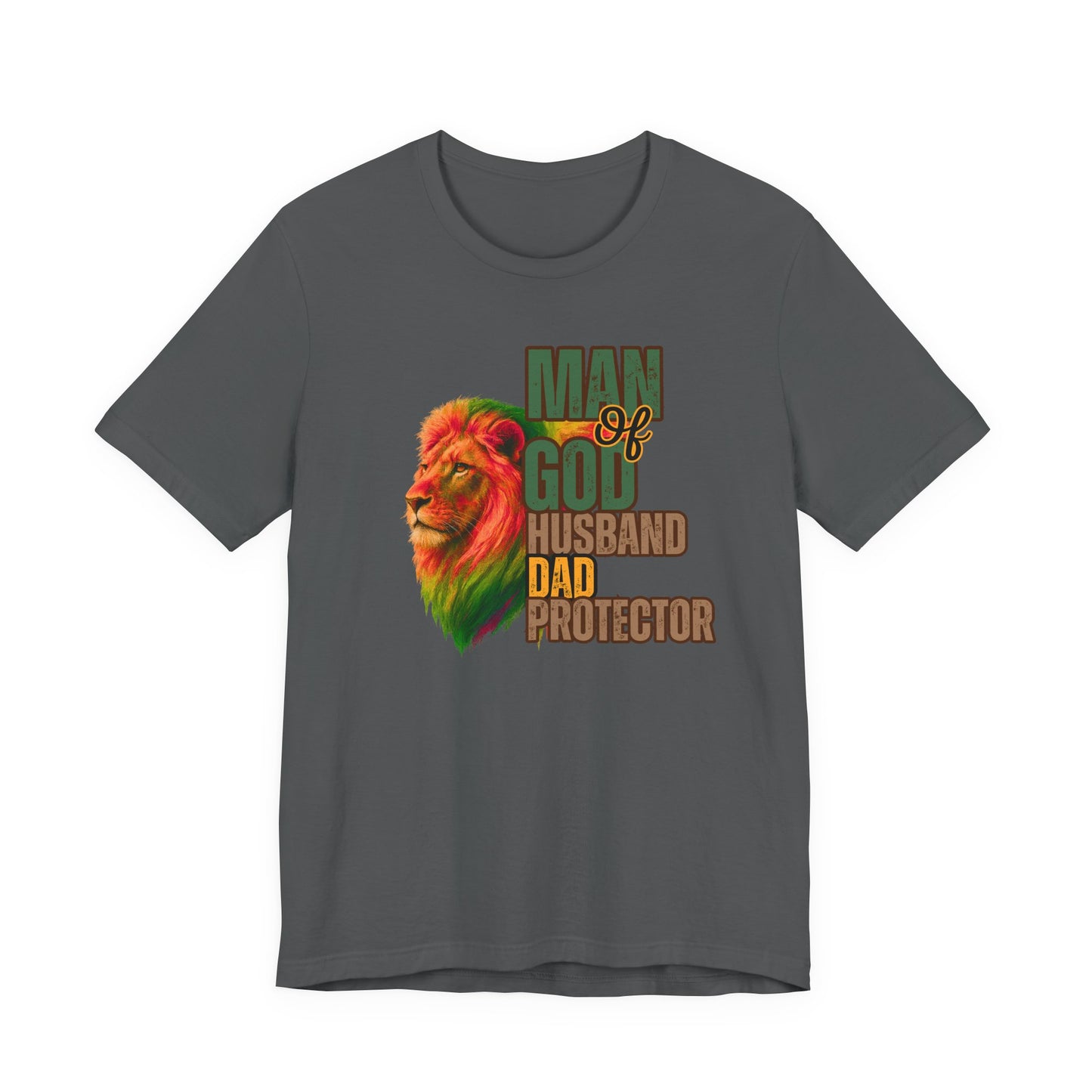 "Man of God, Husband, Father, Protector" Christian Faith Men’s Graphic T-Shirt