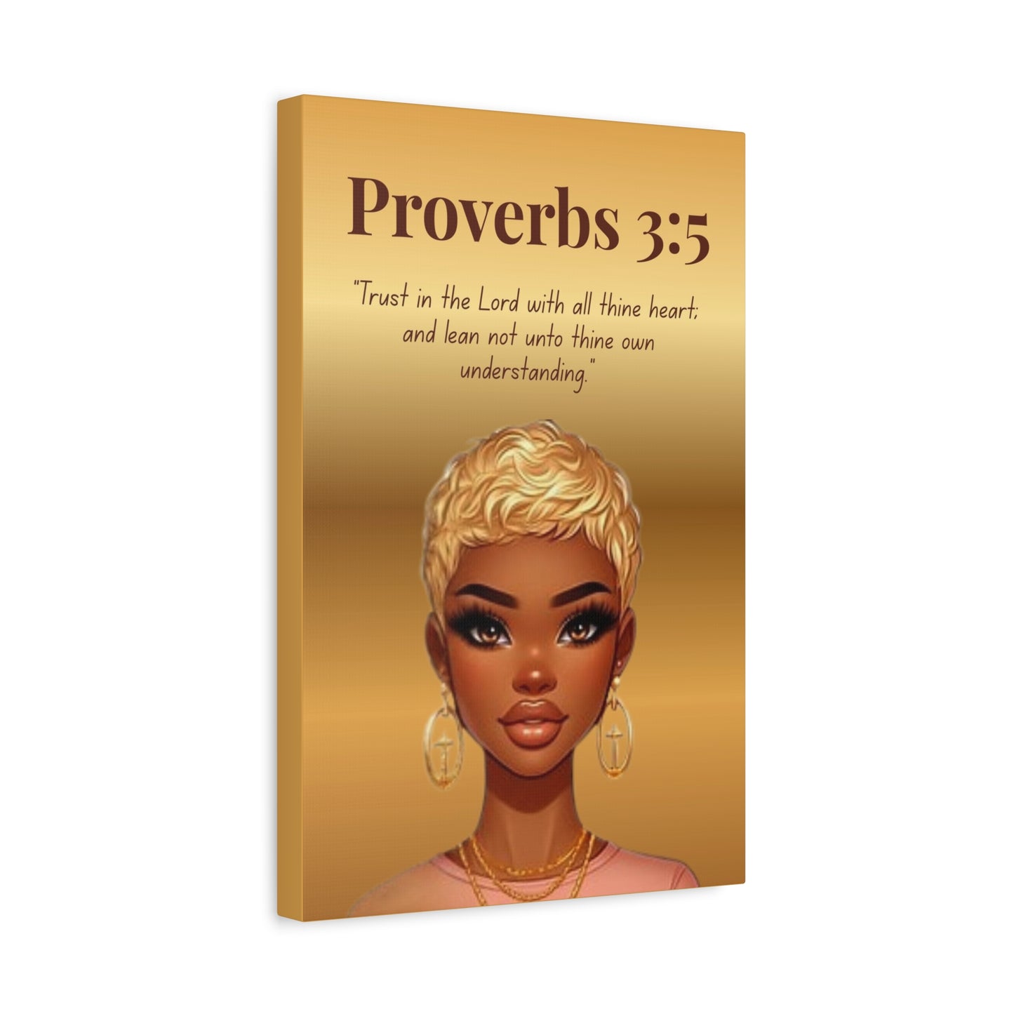 Faith First Collection - Proverbs 3:5 - Christian Wall Art, Motivational Scripture Art
