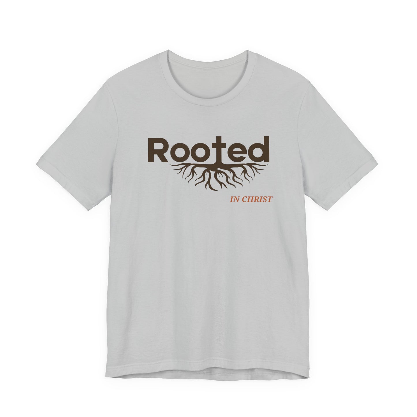"Rooted In Christ" - Faith-Based Christian Men's Cotton T-Shirt, Inspirational Message
