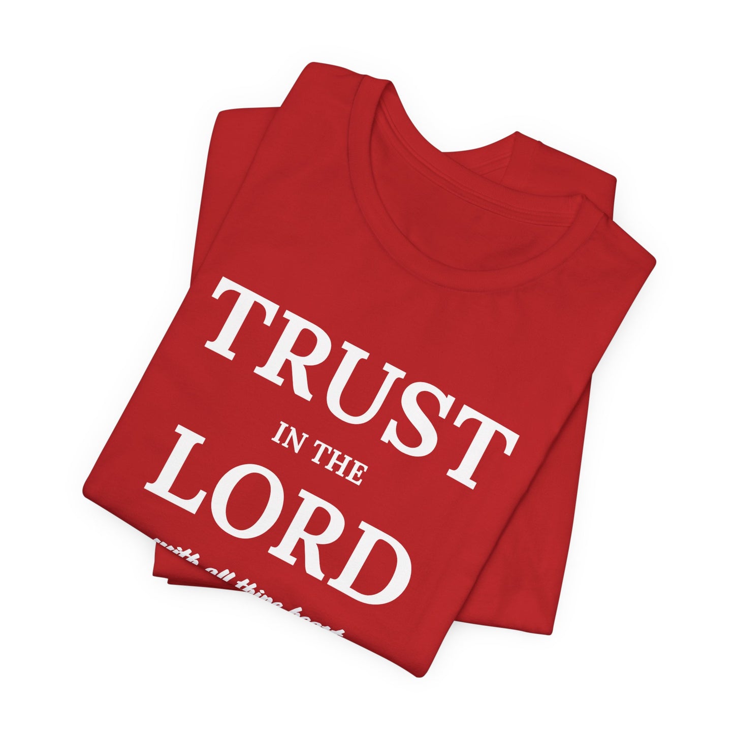 Proverbs 3:5 'Trust in the Lord' Christian Men's T-Shirt Bible Verse