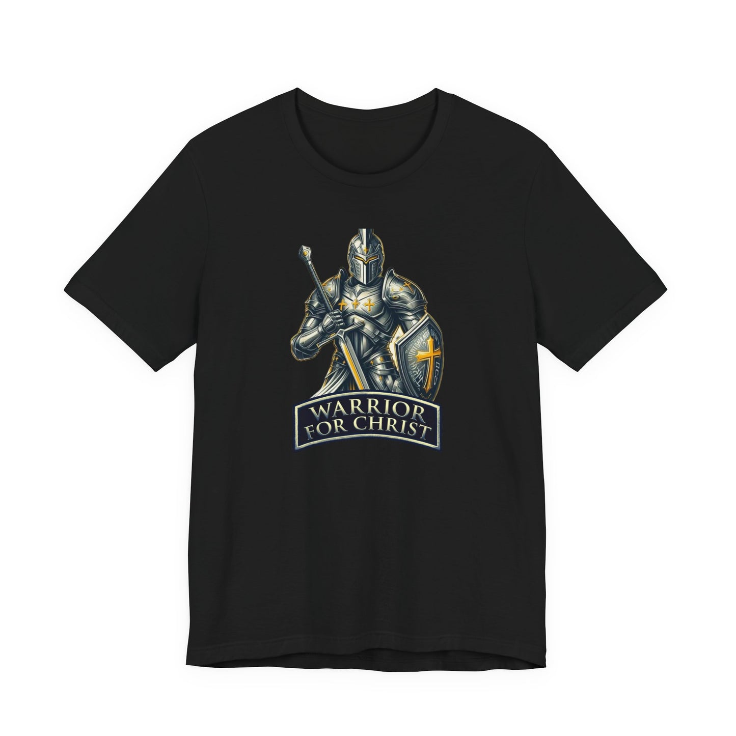 "Warrior for Christ" T-shirt - Inspirational Christian Men's Shirt - Faith-Based Gift