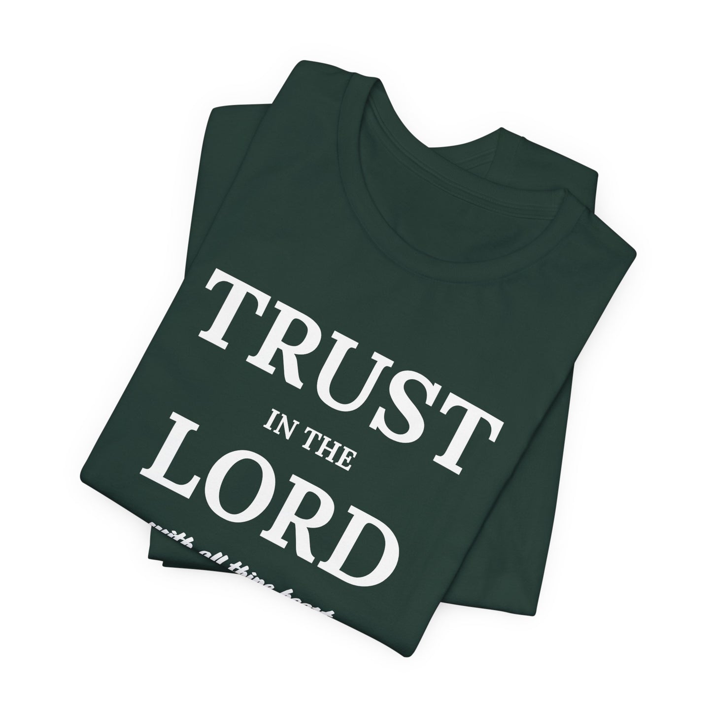 Proverbs 3:5 'Trust in the Lord' Christian Men's T-Shirt Bible Verse