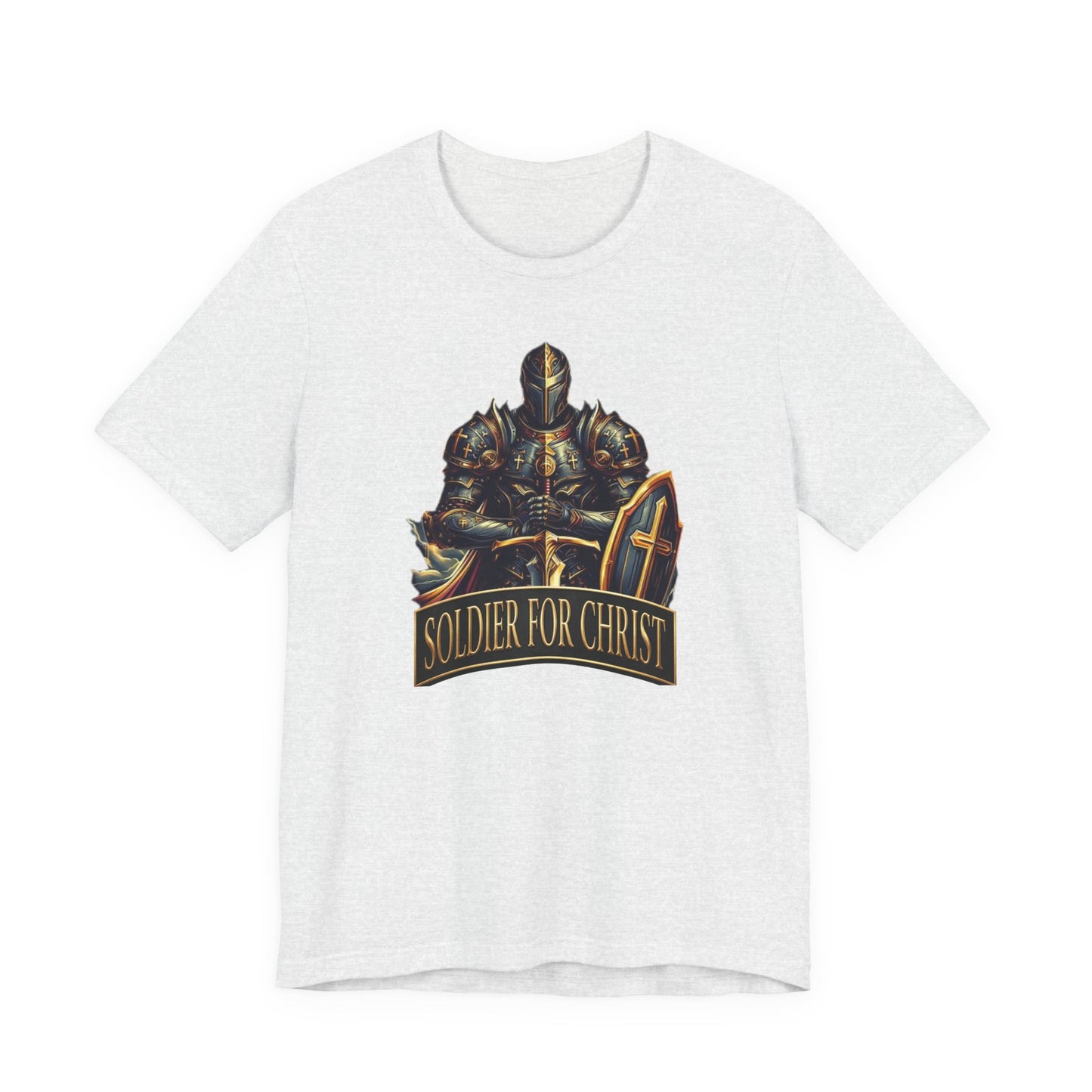 "Soldier For Christ" Christian Inspirational Men's Armour T-shirt, Faith Gift