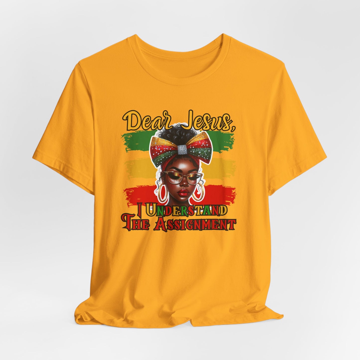 "Dear Jesus, I Understand the Assignment" Inspirational Faith Based Christian Women's Cotton T-Shirt