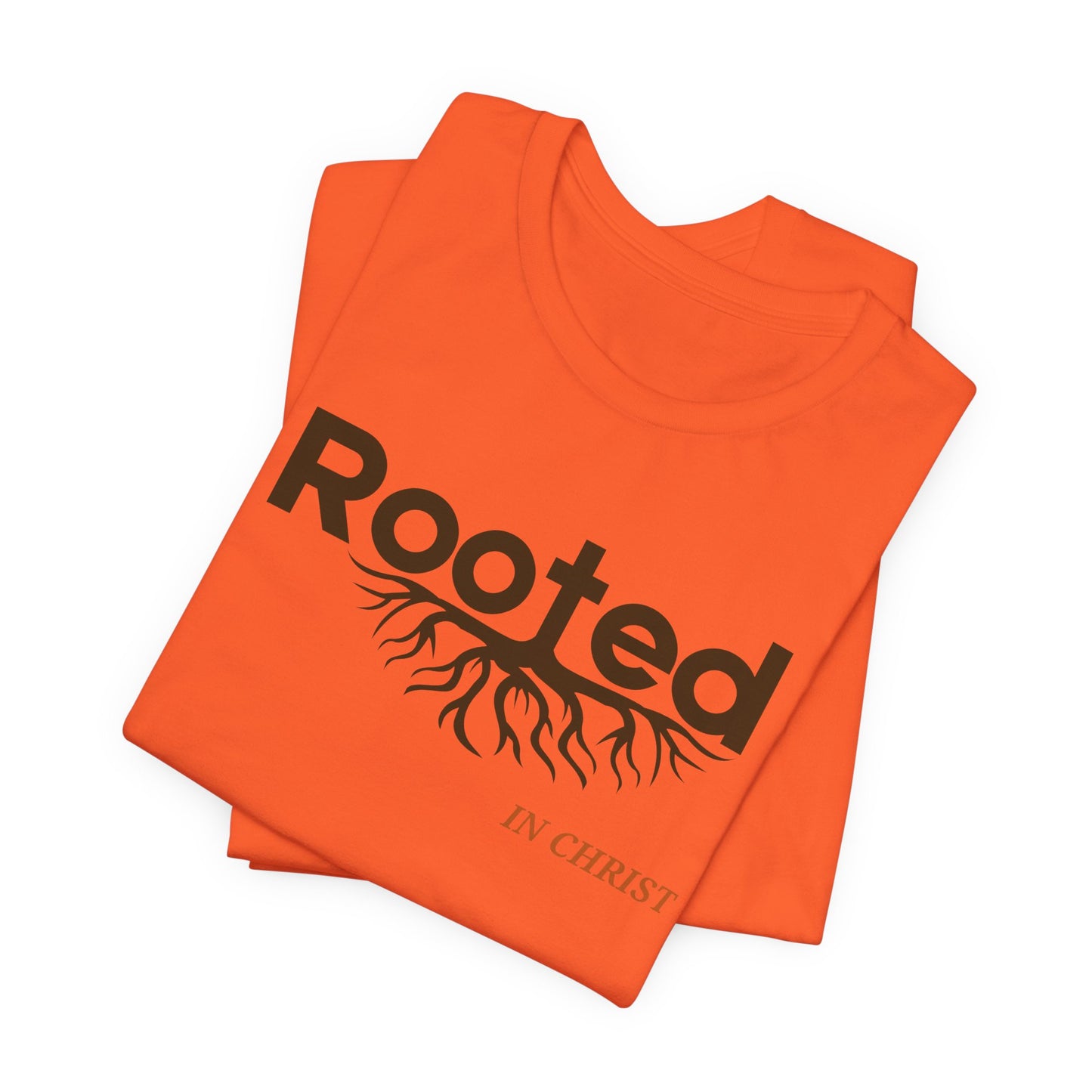 "Rooted In Christ" - Faith-Based Christian Men's Cotton T-Shirt, Inspirational Message