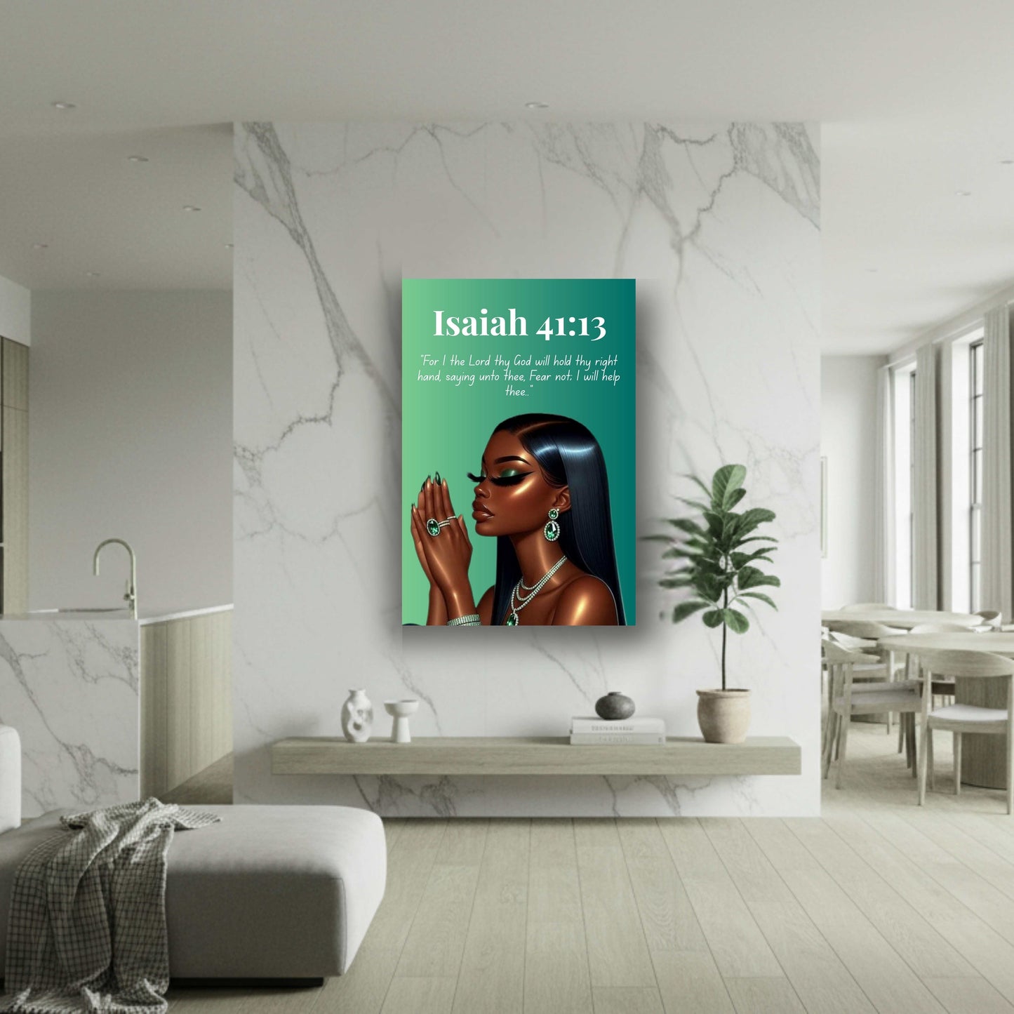 Prayer Warriors Collection – Isaiah 41:13 - Bible Verse Wall Art, Christian Home Décor