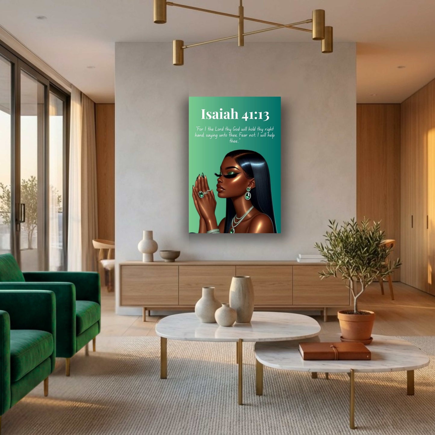 Prayer Warriors Collection – Isaiah 41:13 - Bible Verse Wall Art, Christian Home Décor