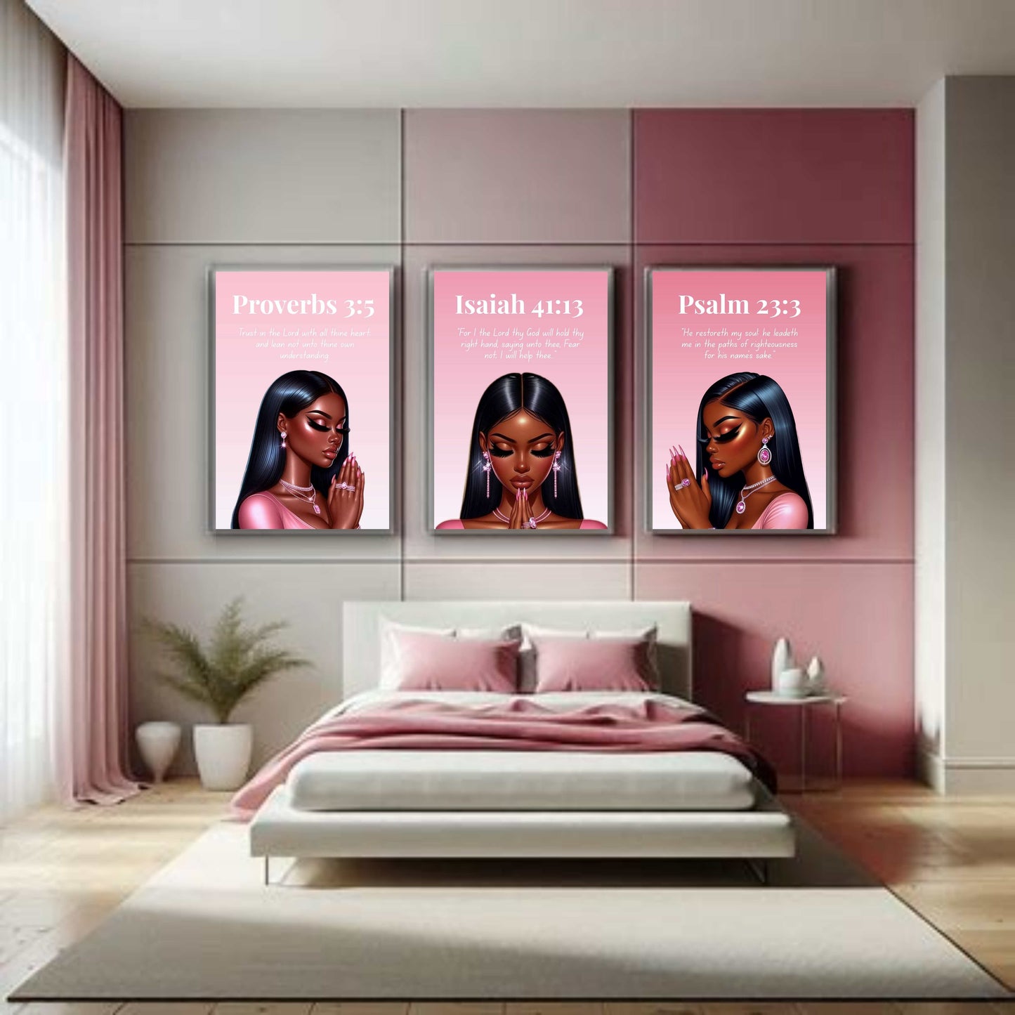 Prayer Warriors Collection – Proverbs 3:5 - Bible Verse Decor, Inspirational Wall Art