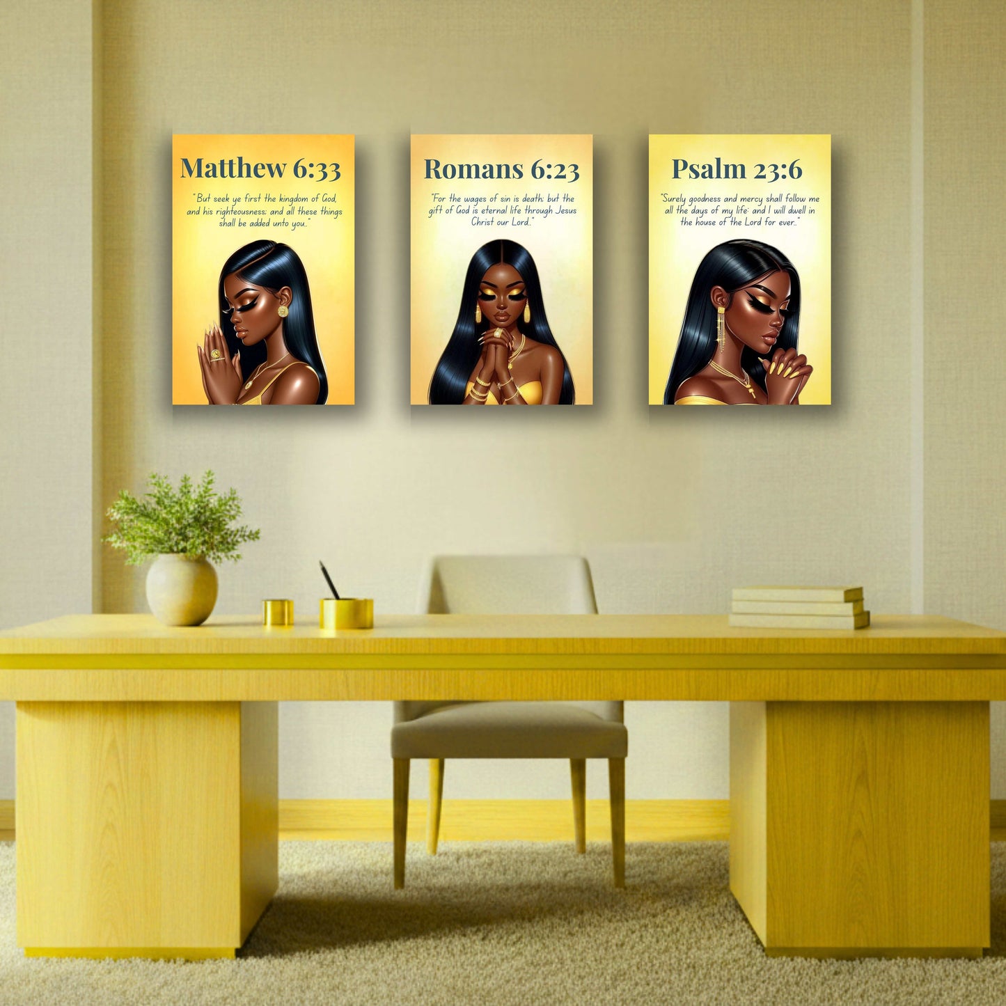 Prayer Warriors Collection – Romans 6:23 - Christian Wall Art, Inspirational Gift