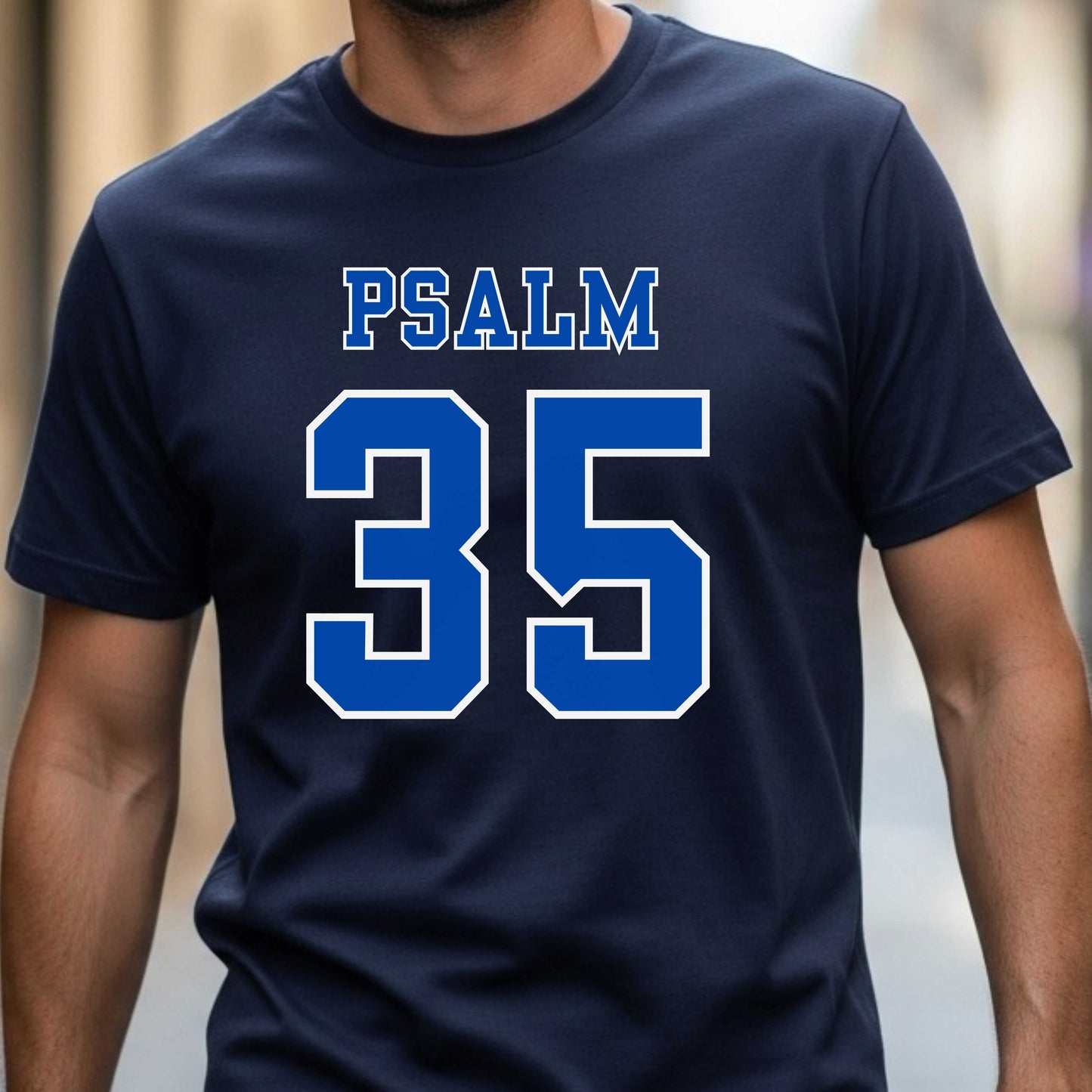 Psalm 35 - Motivational Faith Jersey Sports Style Men's Christian T-shirt