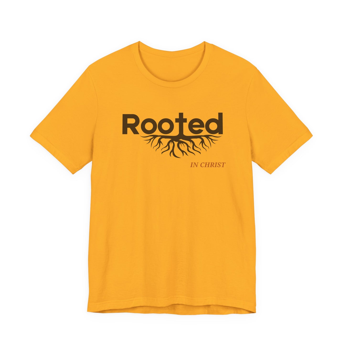 "Rooted In Christ" - Faith-Based Christian Men's Cotton T-Shirt, Inspirational Message