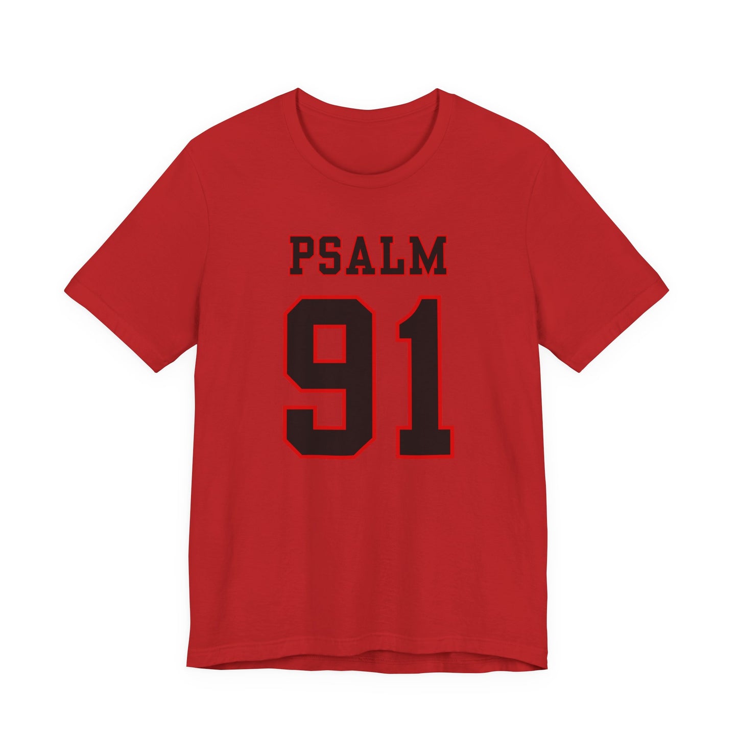 Psalm 91 - Football Jersey Style Men’s Christian Faith T-shirt