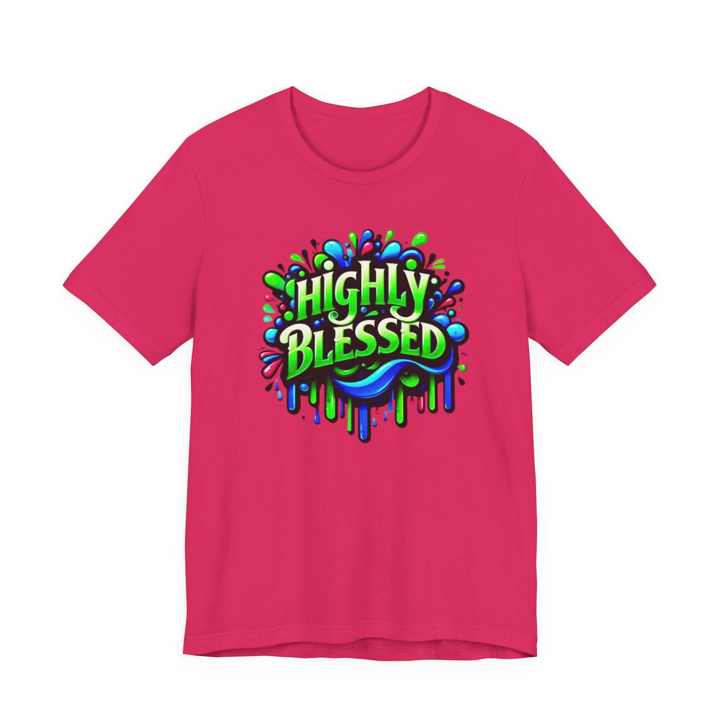 "Highly Blessed" -  Motivational Graphic Faith Based Women's Cotton T-shirt