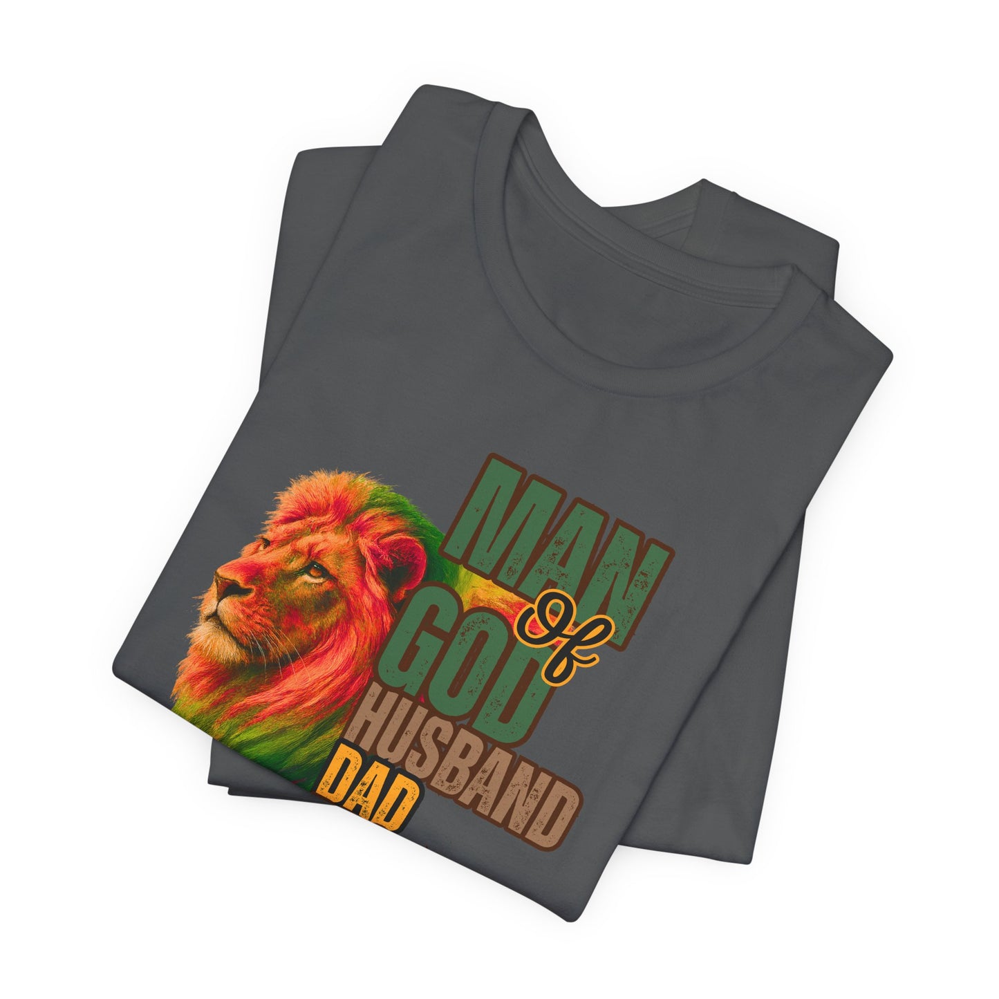 "Man of God, Husband, Father, Protector" Christian Faith Men’s Graphic T-Shirt