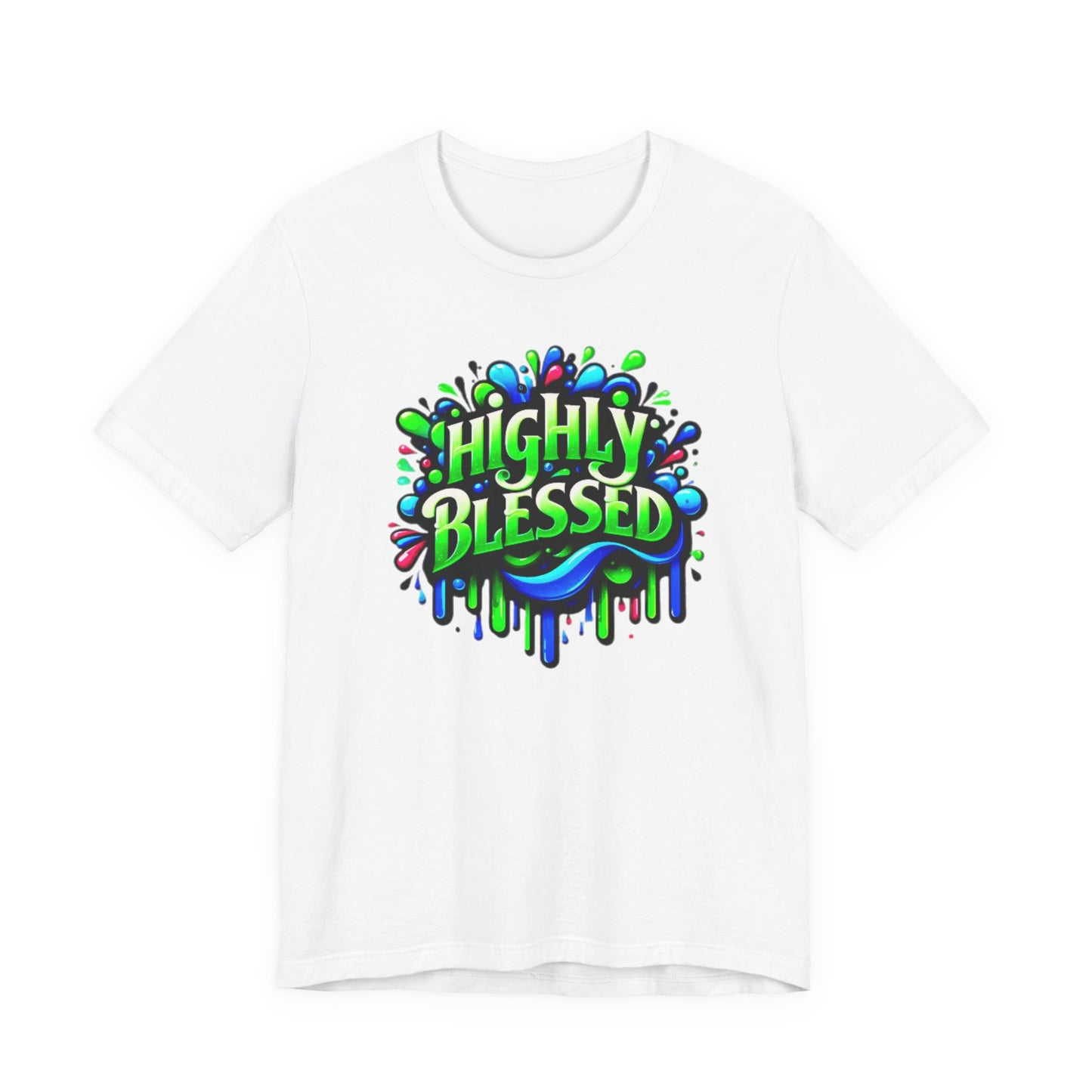 "Highly Blessed" -  Motivational Graphic Faith Based Women's Cotton T-shirt
