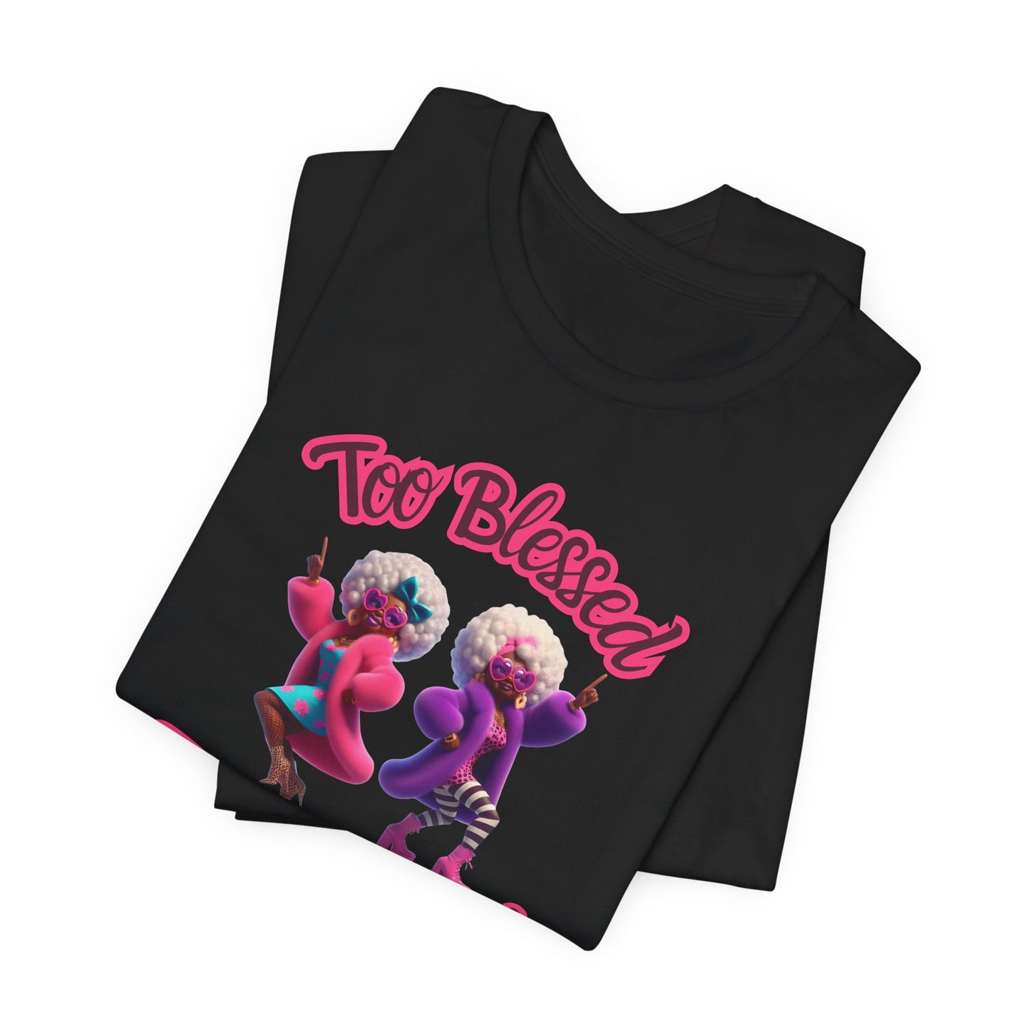“Too Blessed To Be Stressed” - Motivational Christian Faith Women's Cotton Graphic Tee