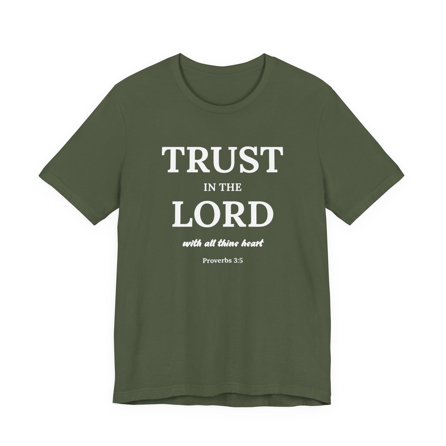 Proverbs 3:5 'Trust in the Lord' Christian Men's T-Shirt Bible Verse
