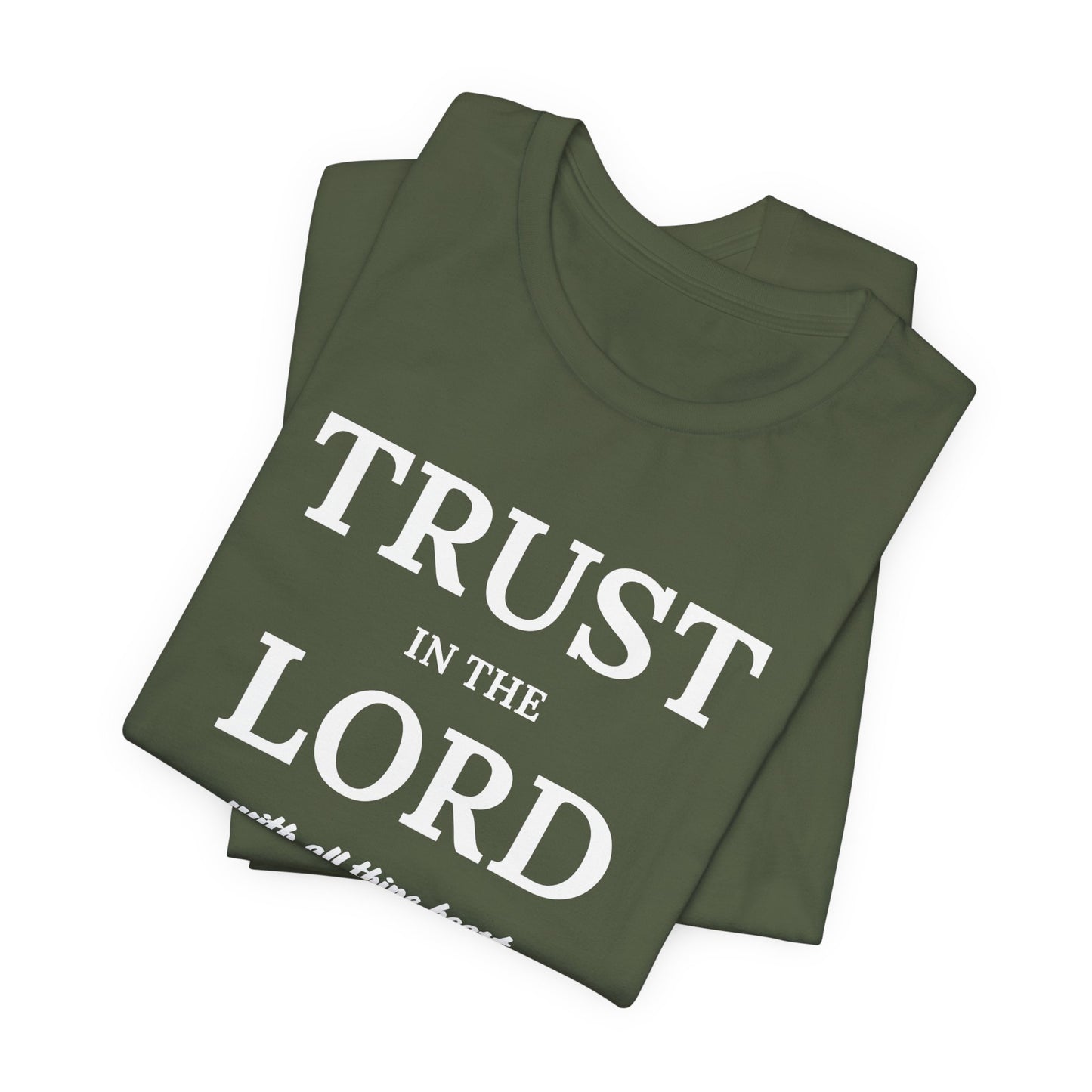Proverbs 3:5 'Trust in the Lord' Christian Men's T-Shirt Bible Verse